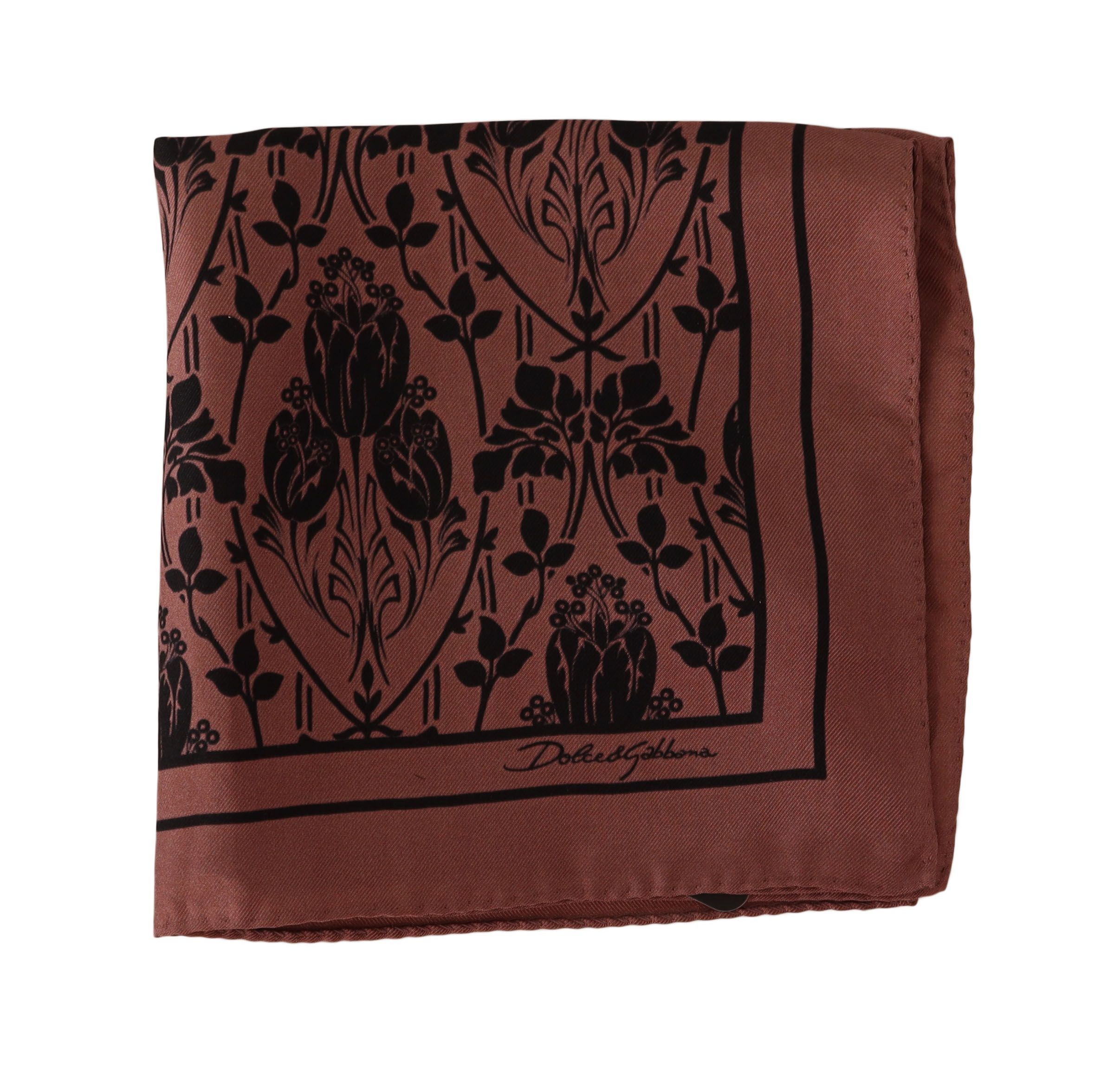 Dolce & Gabbana Elegant Floral Silk Pocket Men's Square Size ONE SIZE - 2 Thumbnail