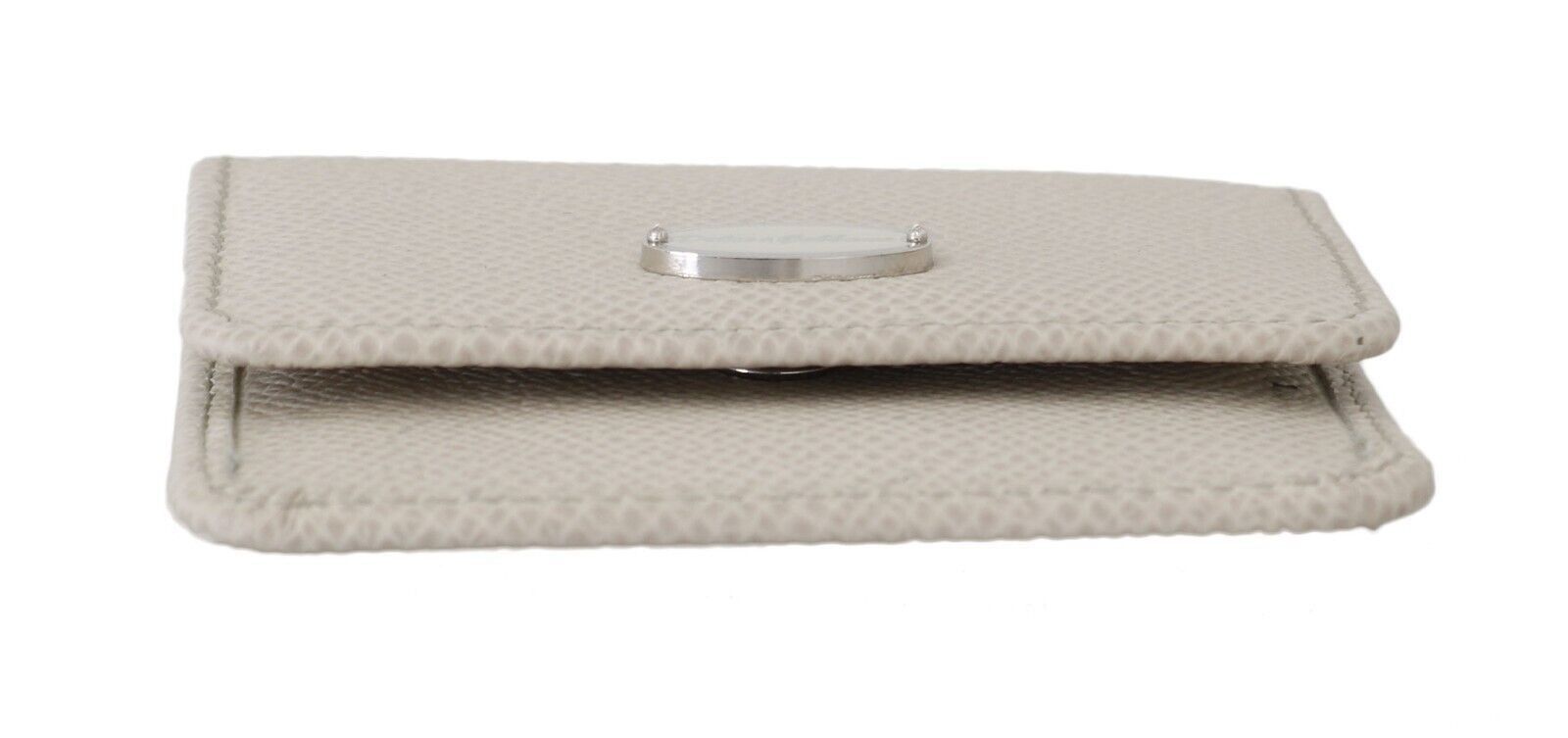 Dolce & Gabbana Chic White Leather Condom Case Men's Wallet Size ONE SIZE - 4 Thumbnail