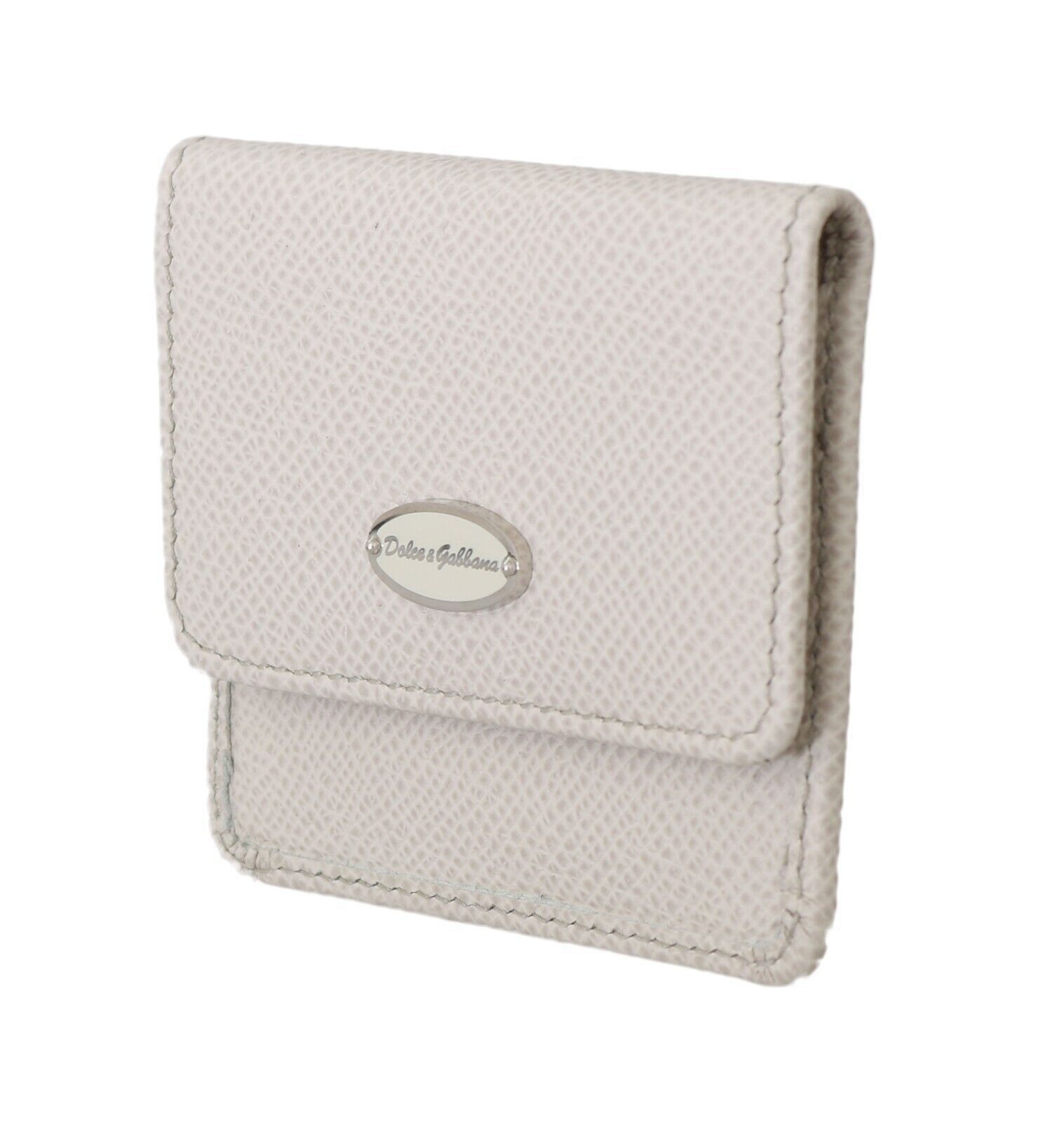 Dolce & Gabbana Chic White Leather Condom Case Men's Wallet Size ONE SIZE - 2 Thumbnail