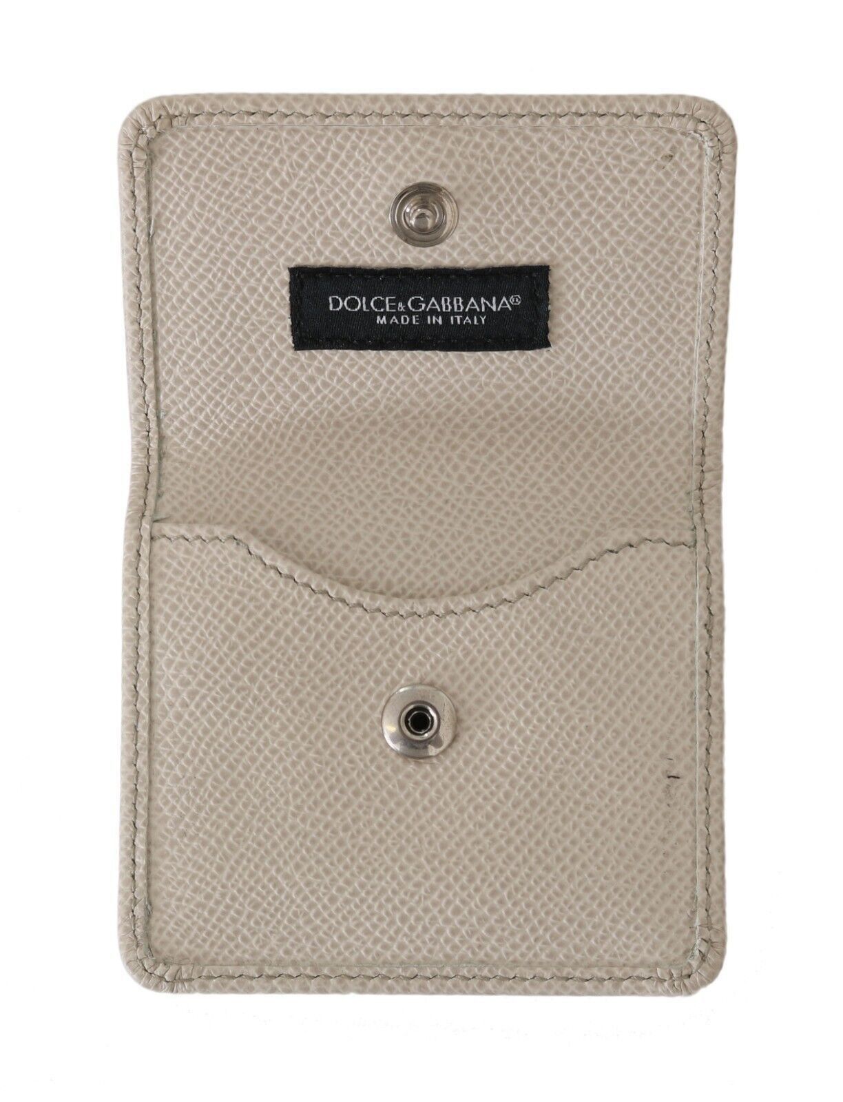 Dolce & Gabbana Chic White Leather Condom Case Men's Wallet Size ONE SIZE - 6 Thumbnail