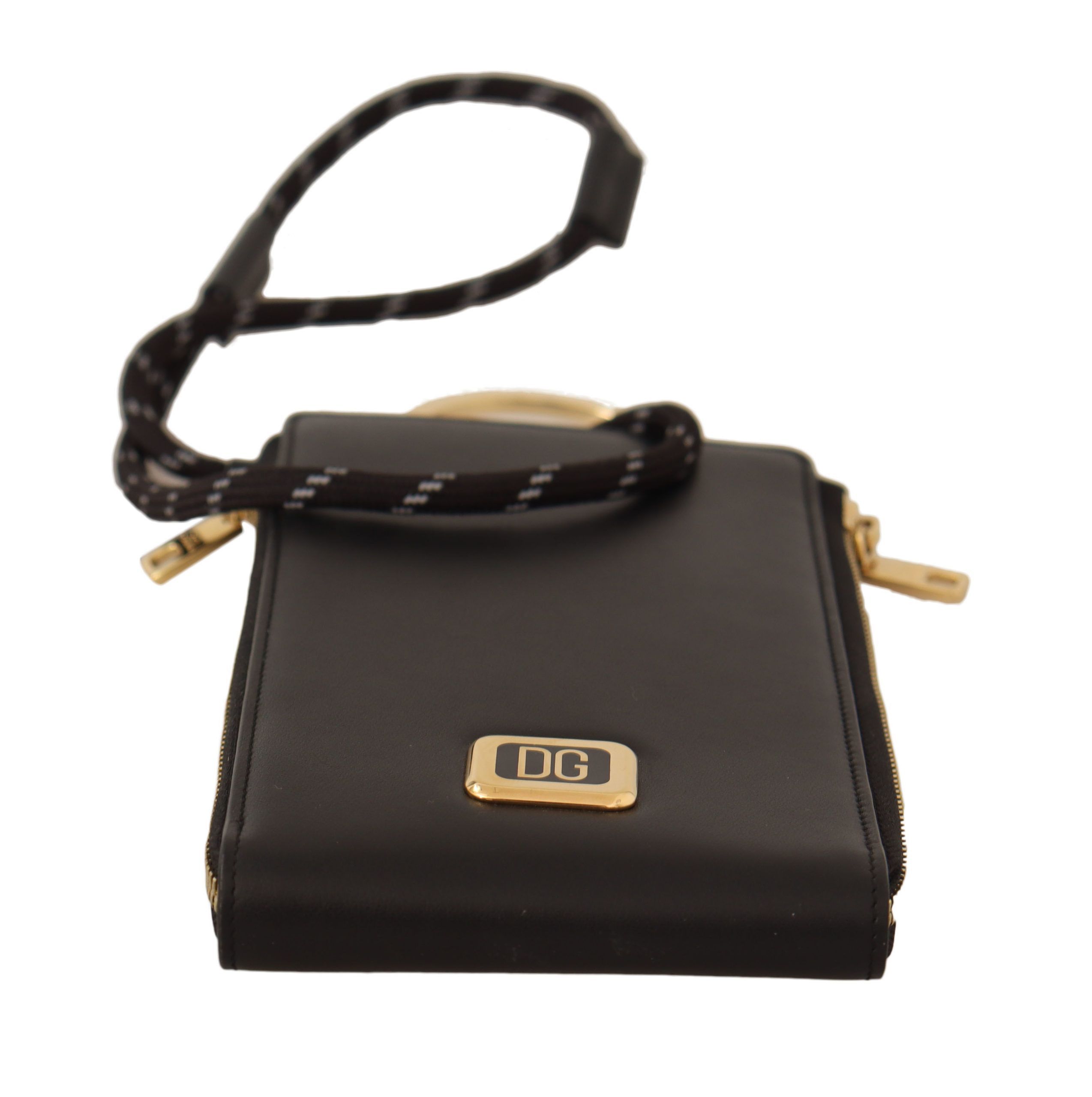 Dolce & Gabbana Elegant Black Leather Strapped Women's Wallet Size ONE SIZE - 5 Thumbnail