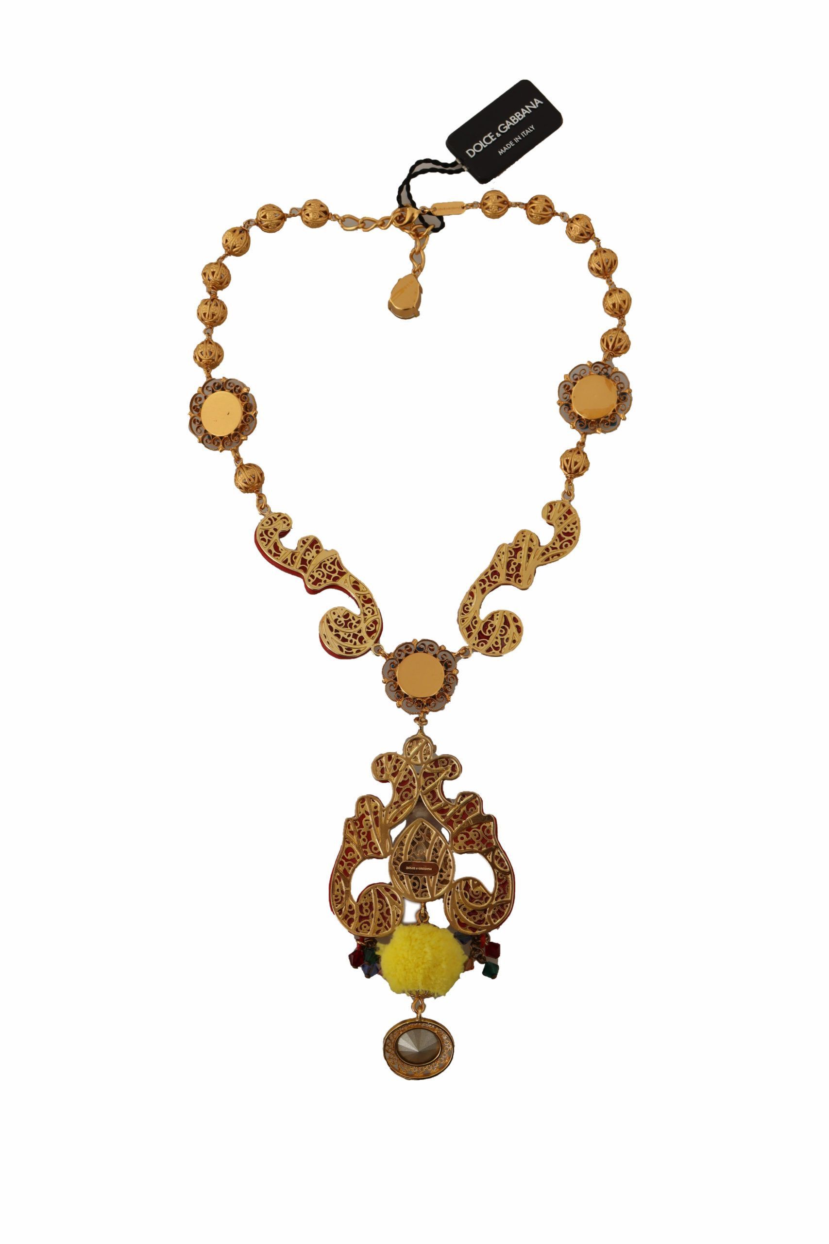 Dolce & Gabbana Multicolor Crystal Statement Women's Necklace Size ONE SIZE - 3 Thumbnail