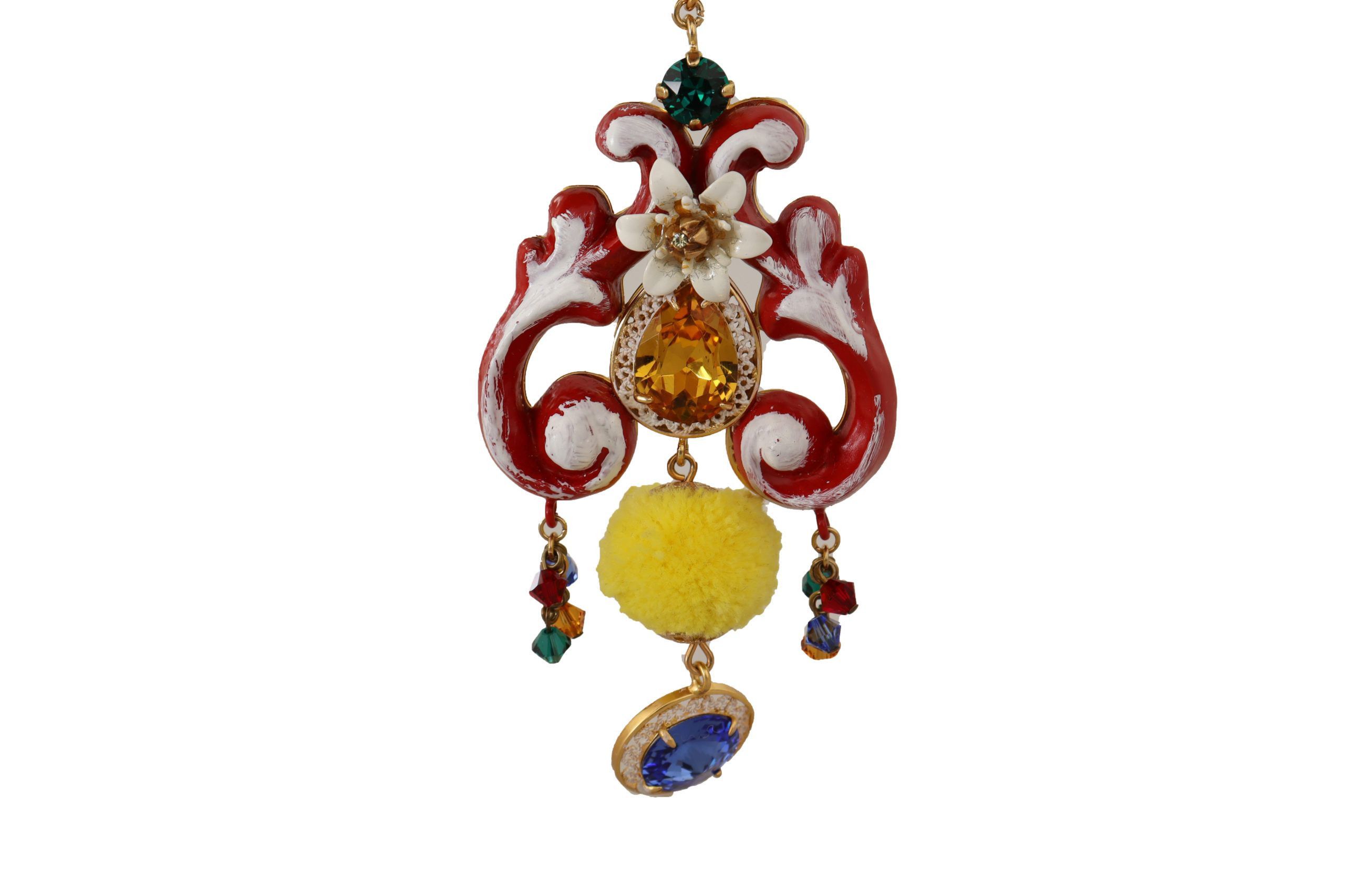 Dolce & Gabbana Multicolor Crystal Statement Women's Necklace Size ONE SIZE - 4 Thumbnail