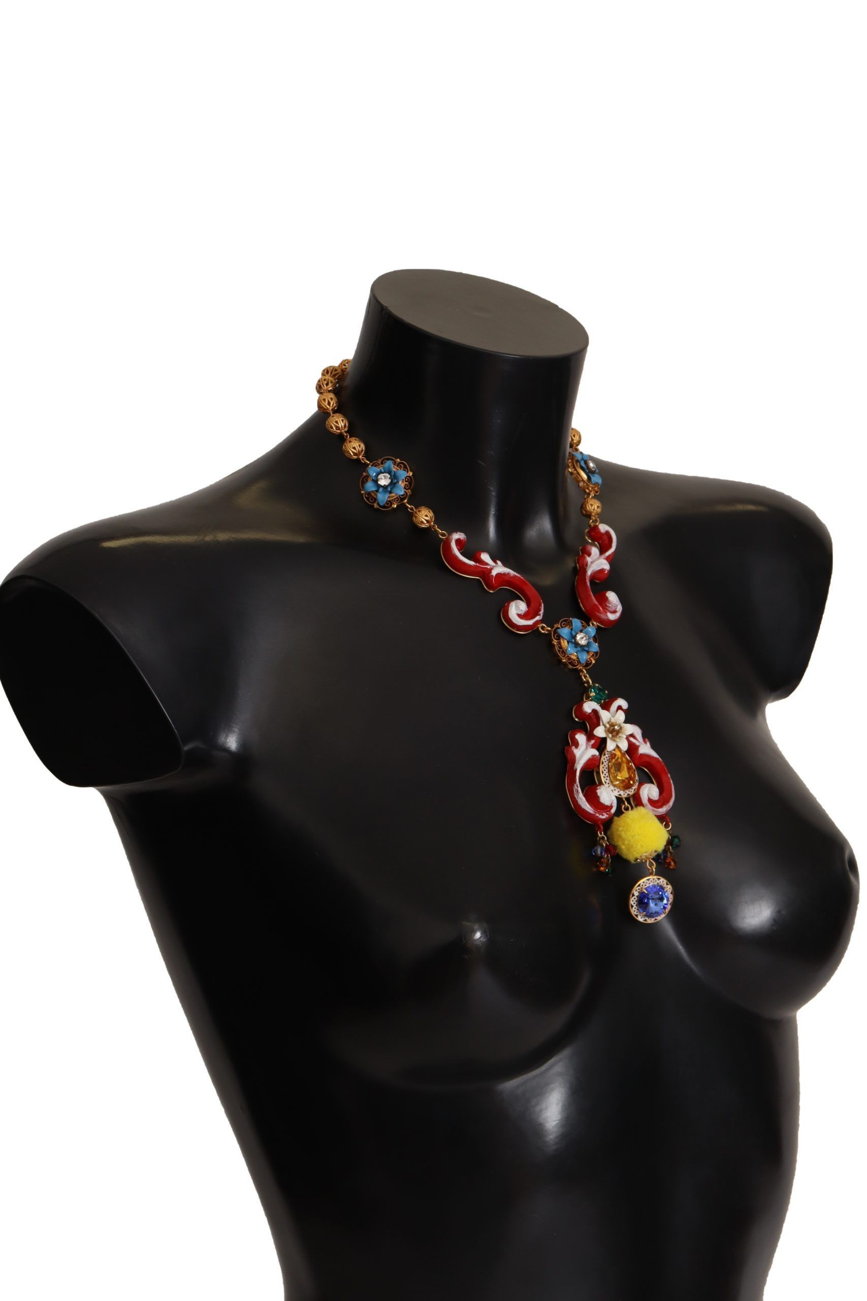 Dolce & Gabbana Multicolor Crystal Statement Women's Necklace Size ONE SIZE - 5 Thumbnail