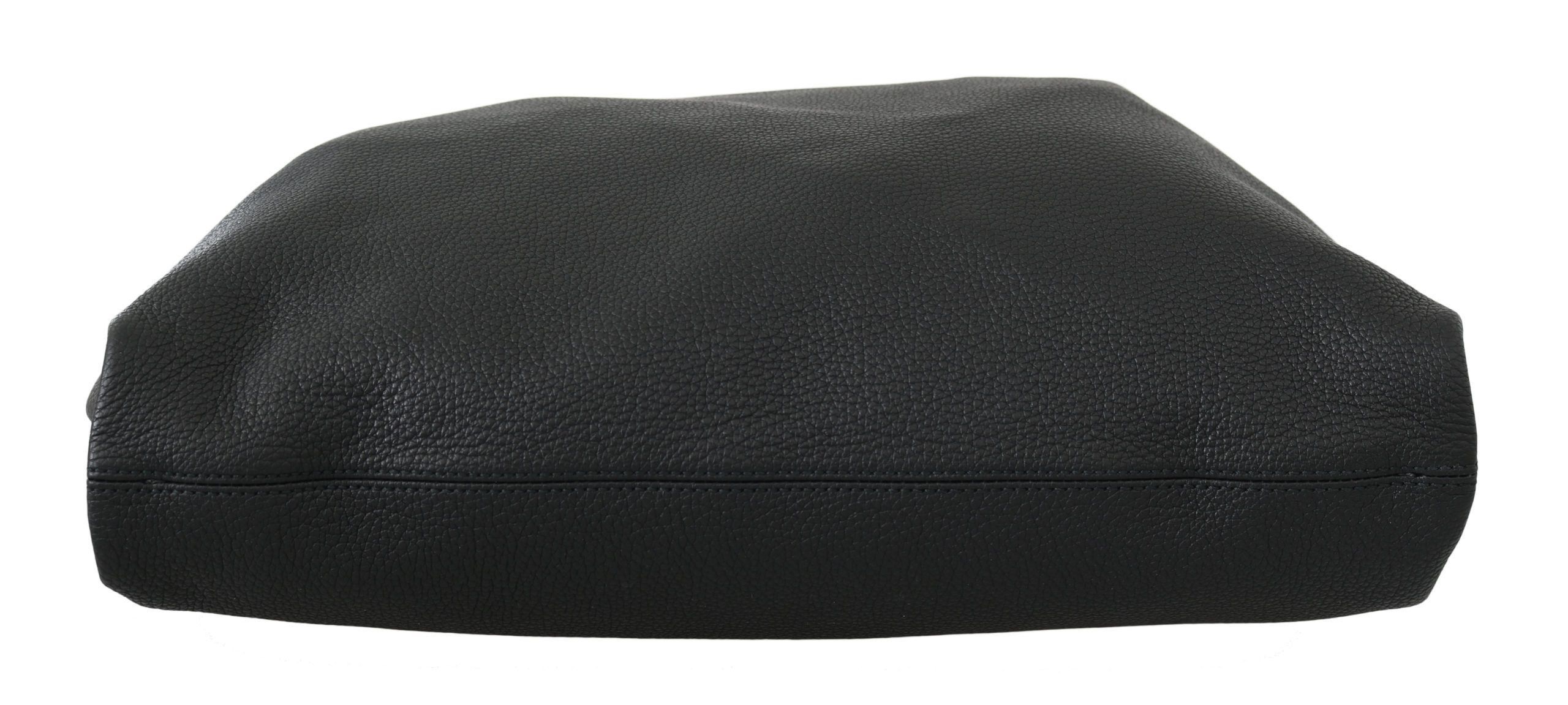 Dolce & Gabbana Elegant Black Leather Tote for Men's Men Size ONE SIZE - 3 Thumbnail