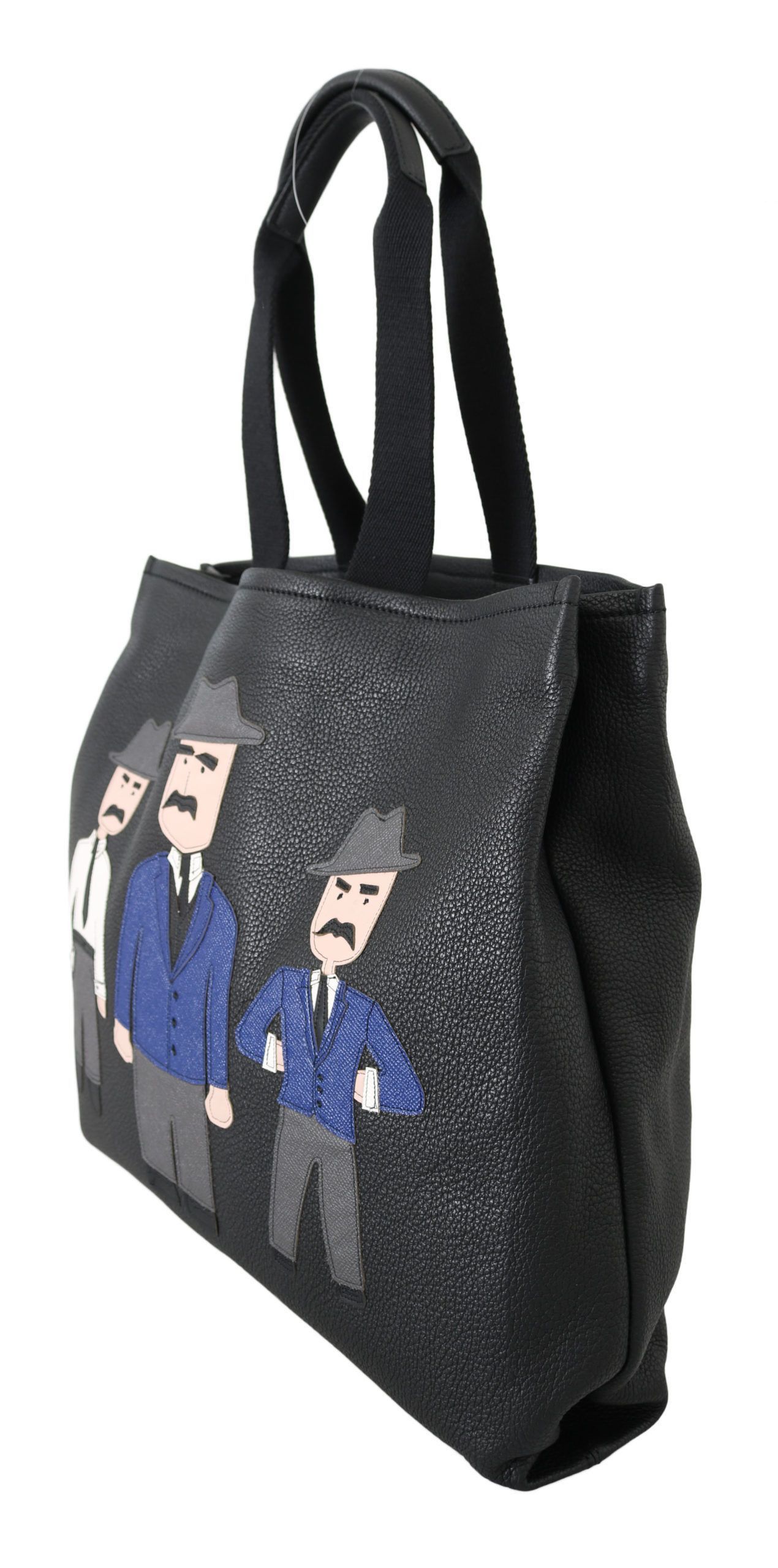 Dolce & Gabbana Elegant Black Leather Tote for Men's Men Size ONE SIZE - 4 Thumbnail