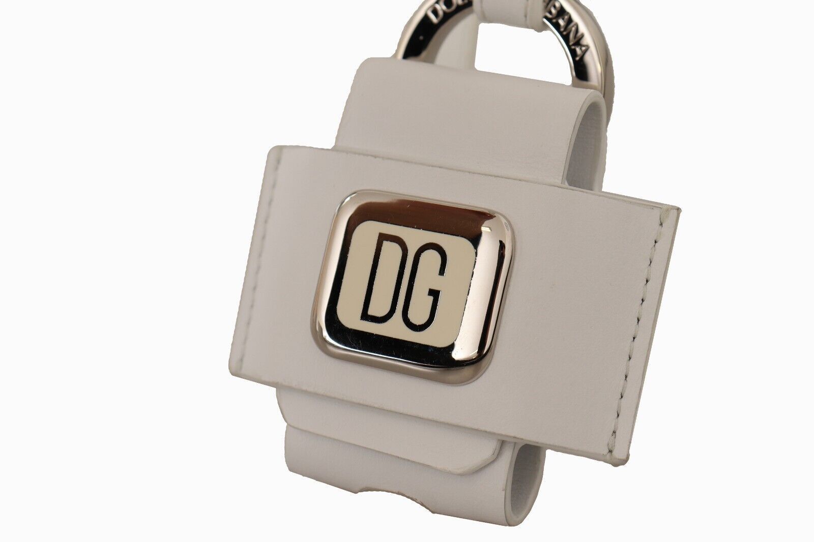 Dolce & Gabbana Elegant Leather Airpods Case in Pristine Men's White Size ONE SIZE - 5 Thumbnail