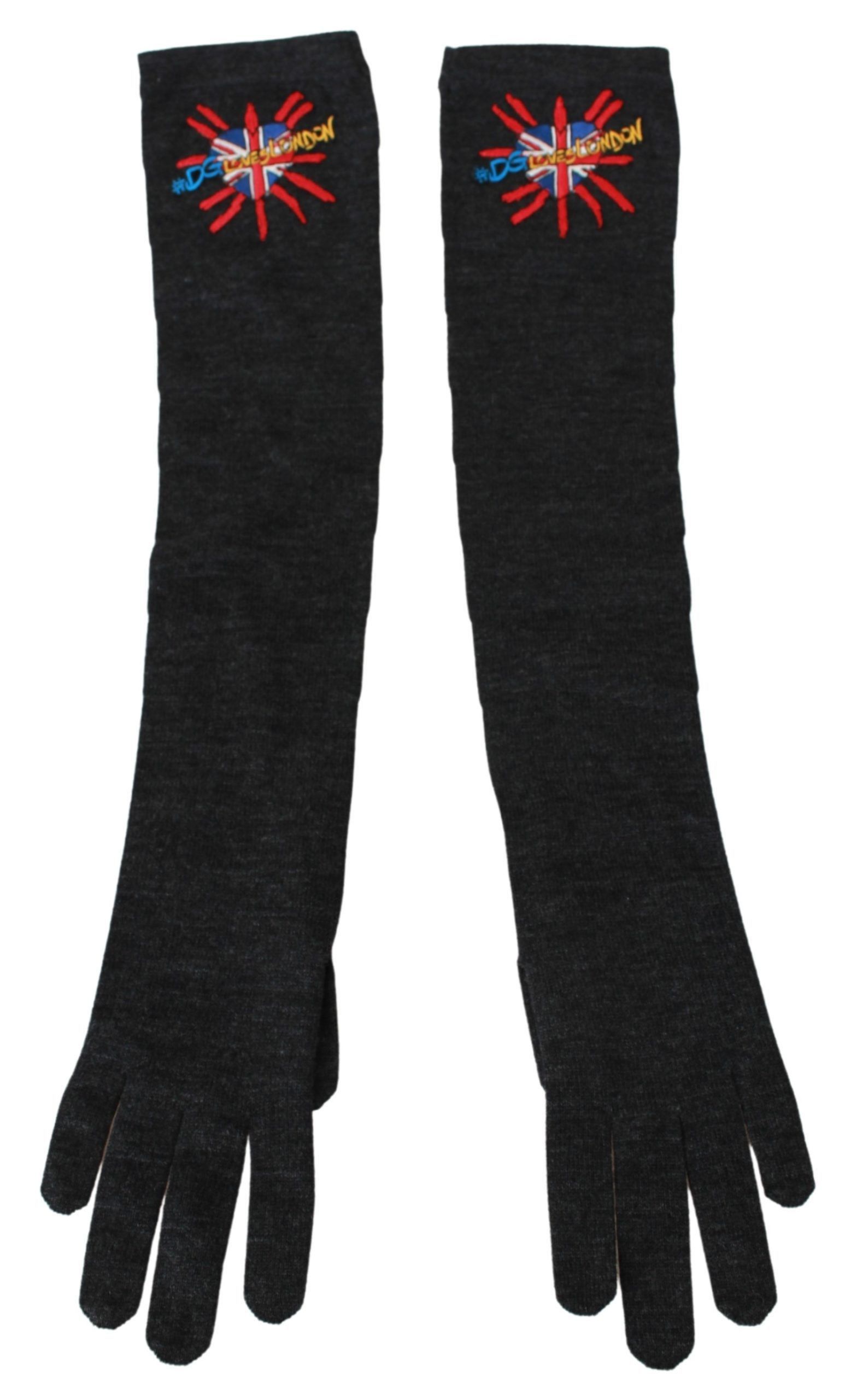 Dolce & Gabbana Elegant Elbow Length Woolen Women's Gloves Size ONE SIZE - 4 Thumbnail
