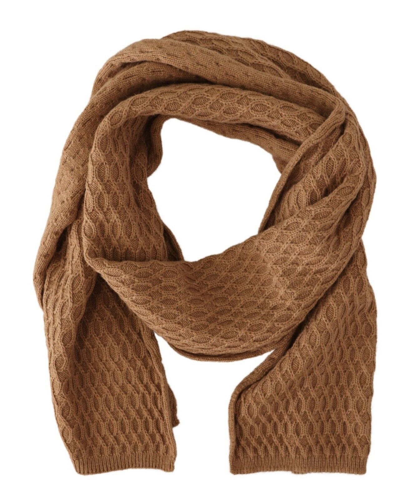 Dolce & Gabbana Elegant Dark Brown Knitted Women's Scarf Size ONE SIZE - 4 Thumbnail