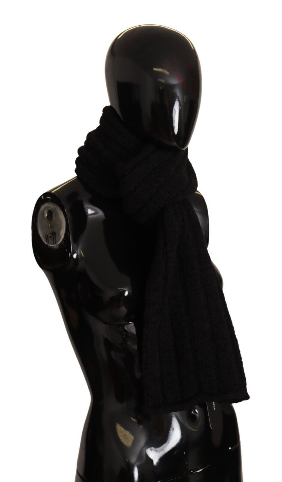 Dolce & Gabbana Elegance Unleashed Black Wool Women's Scarf Size ONE SIZE - 2 Thumbnail