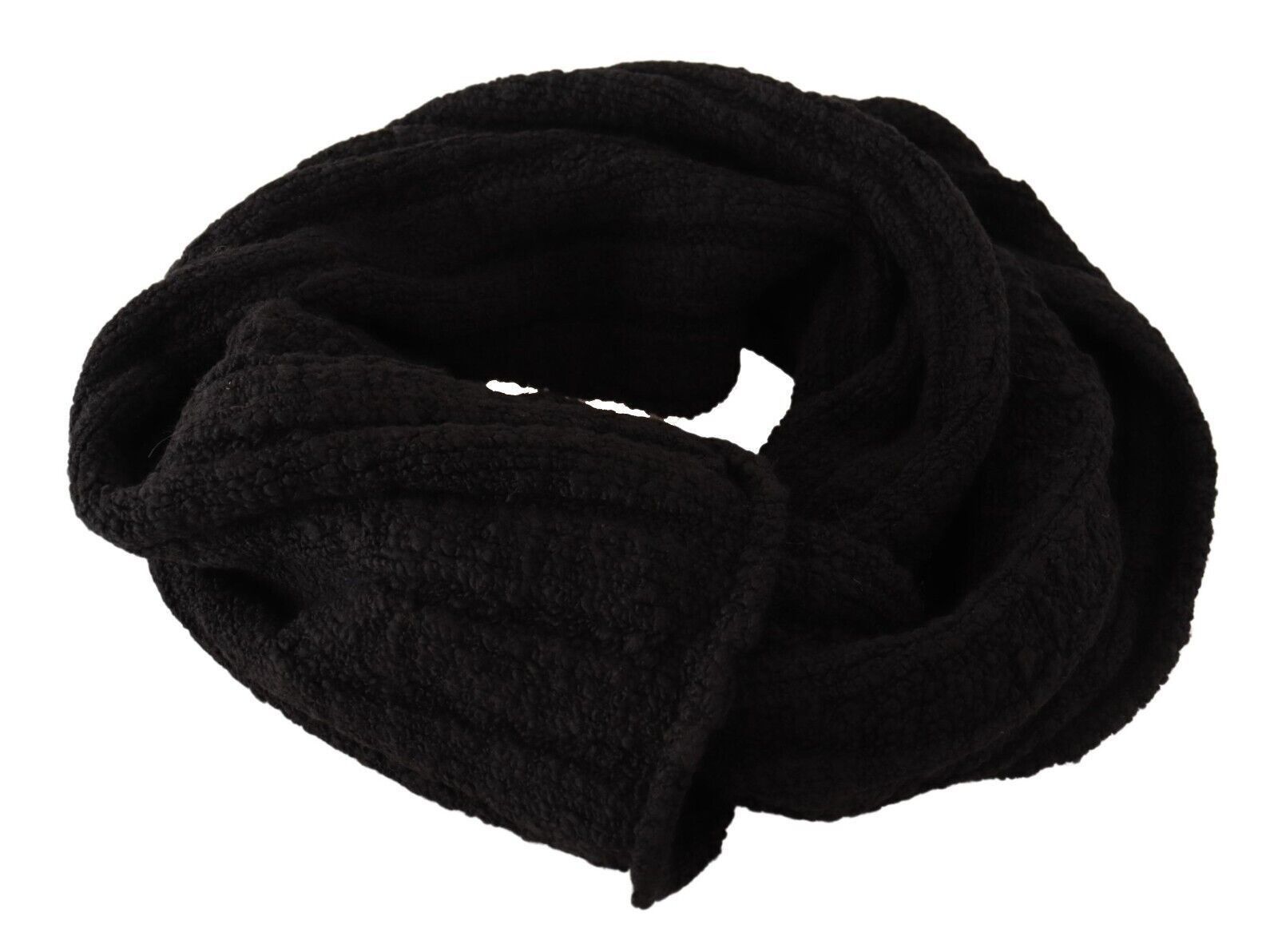 Dolce & Gabbana Elegance Unleashed Black Wool Women's Scarf Size ONE SIZE - 4 Thumbnail