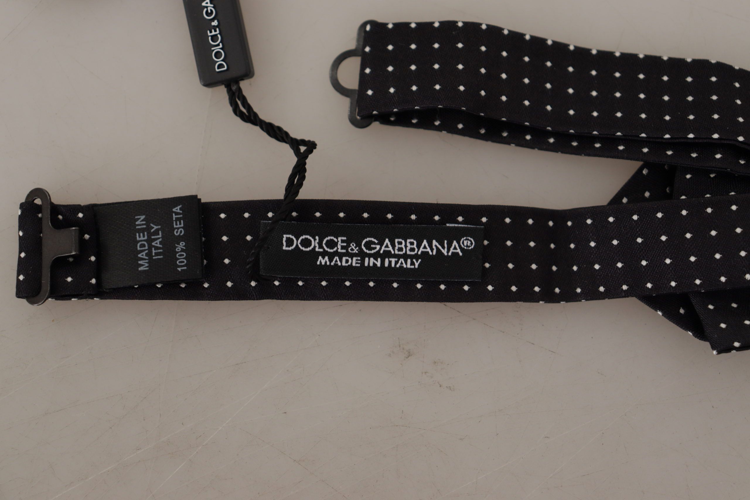Dolce & Gabbana Exquisite Silk Polka Dot Bow Men's Tie Size ONE SIZE - 5 Thumbnail