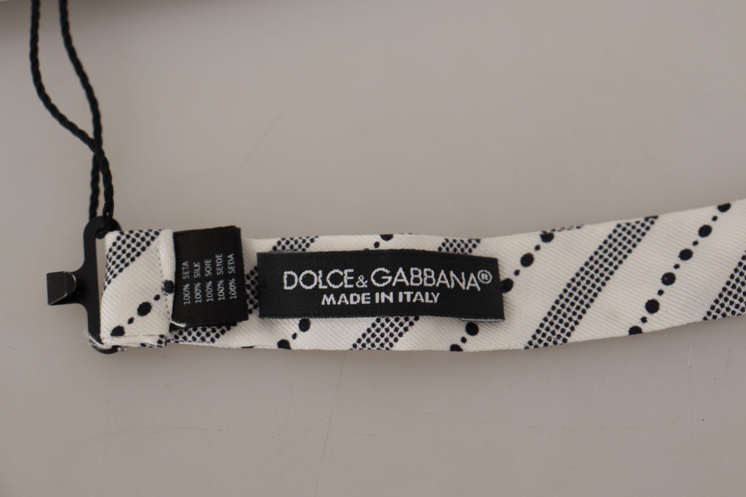 Dolce & Gabbana Chic Polka Dot Silk Bow Men's Tie Size ONE SIZE - 4 Thumbnail