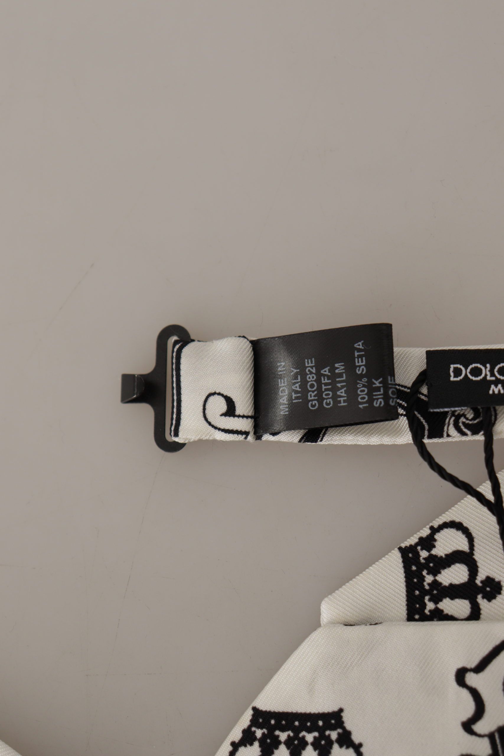 Dolce & Gabbana Elegant Silk Crown-Patterned Bow Men's Tie Size ONE SIZE - 5 Thumbnail