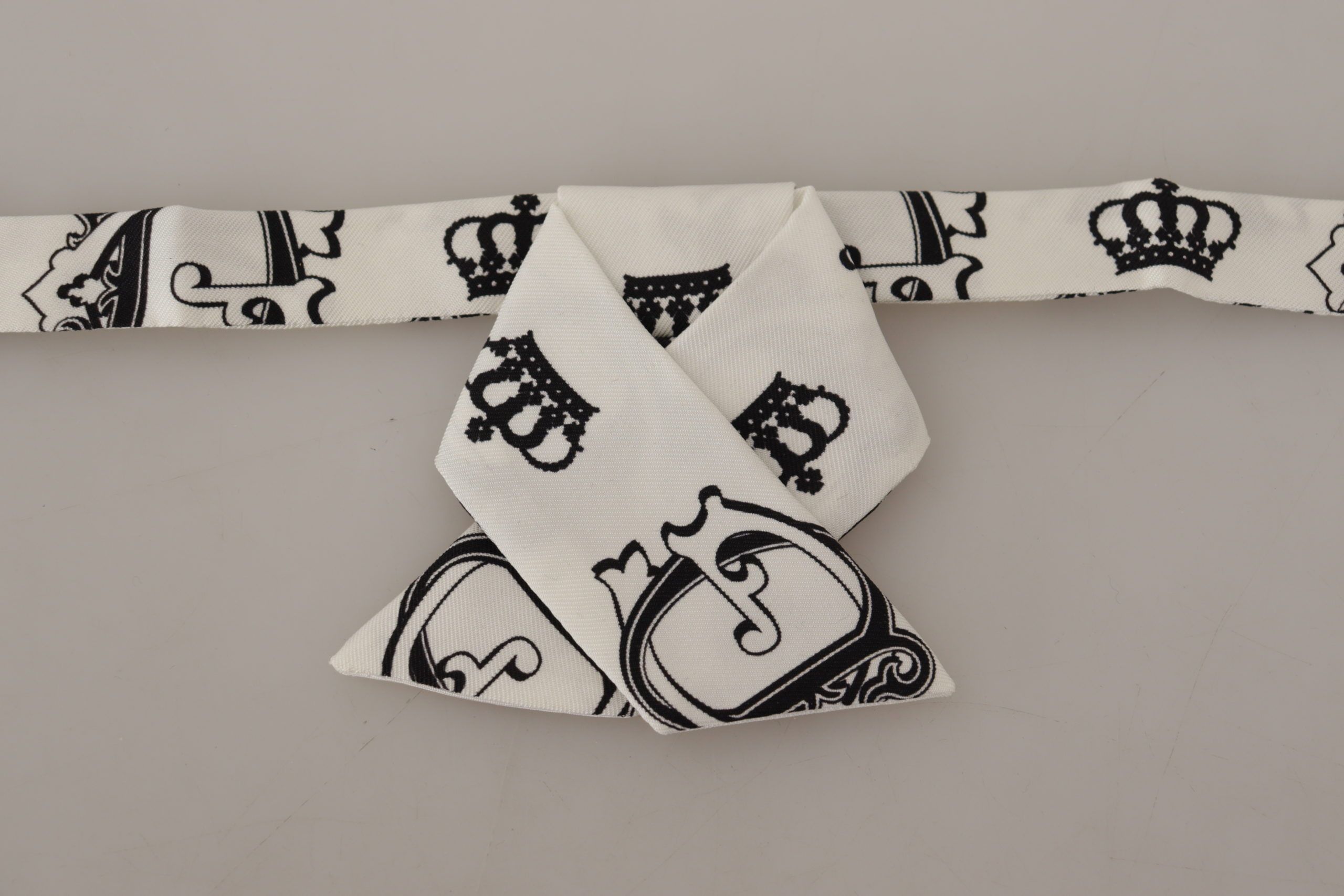 Dolce & Gabbana Elegant Silk Crown-Patterned Bow Men's Tie Size ONE SIZE - 2 Thumbnail