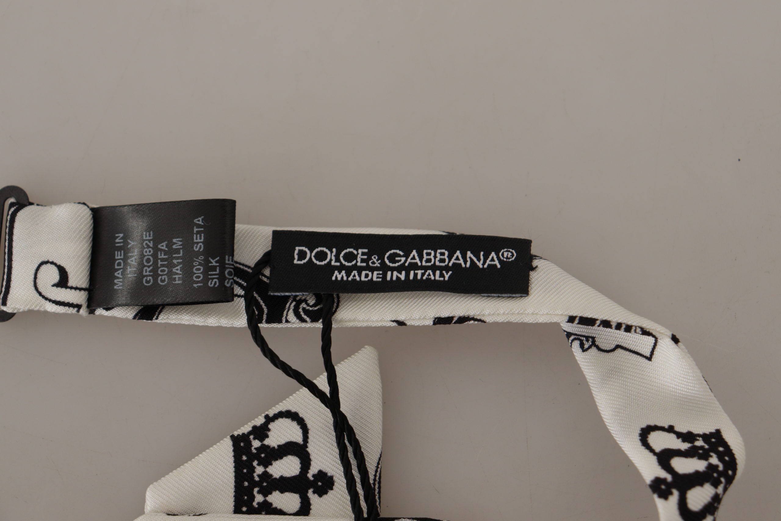Dolce & Gabbana Elegant Silk Crown-Patterned Bow Men's Tie Size ONE SIZE - 4 Thumbnail