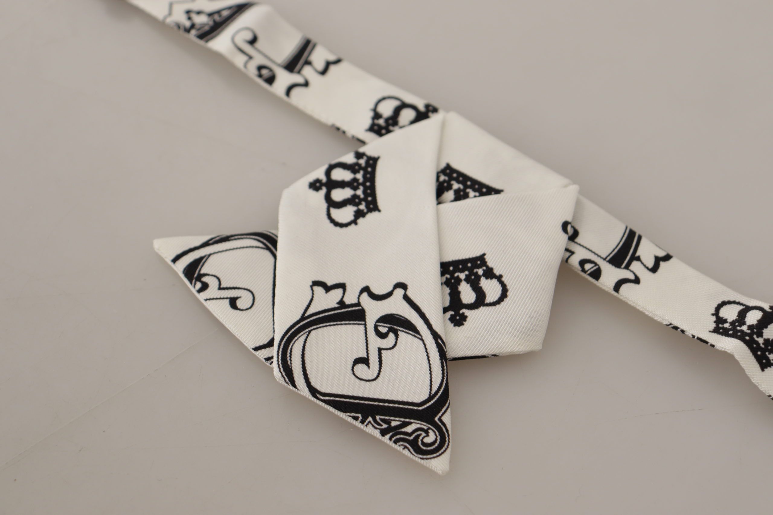 Dolce & Gabbana Elegant Silk Crown-Patterned Bow Men's Tie Size ONE SIZE - 3 Thumbnail