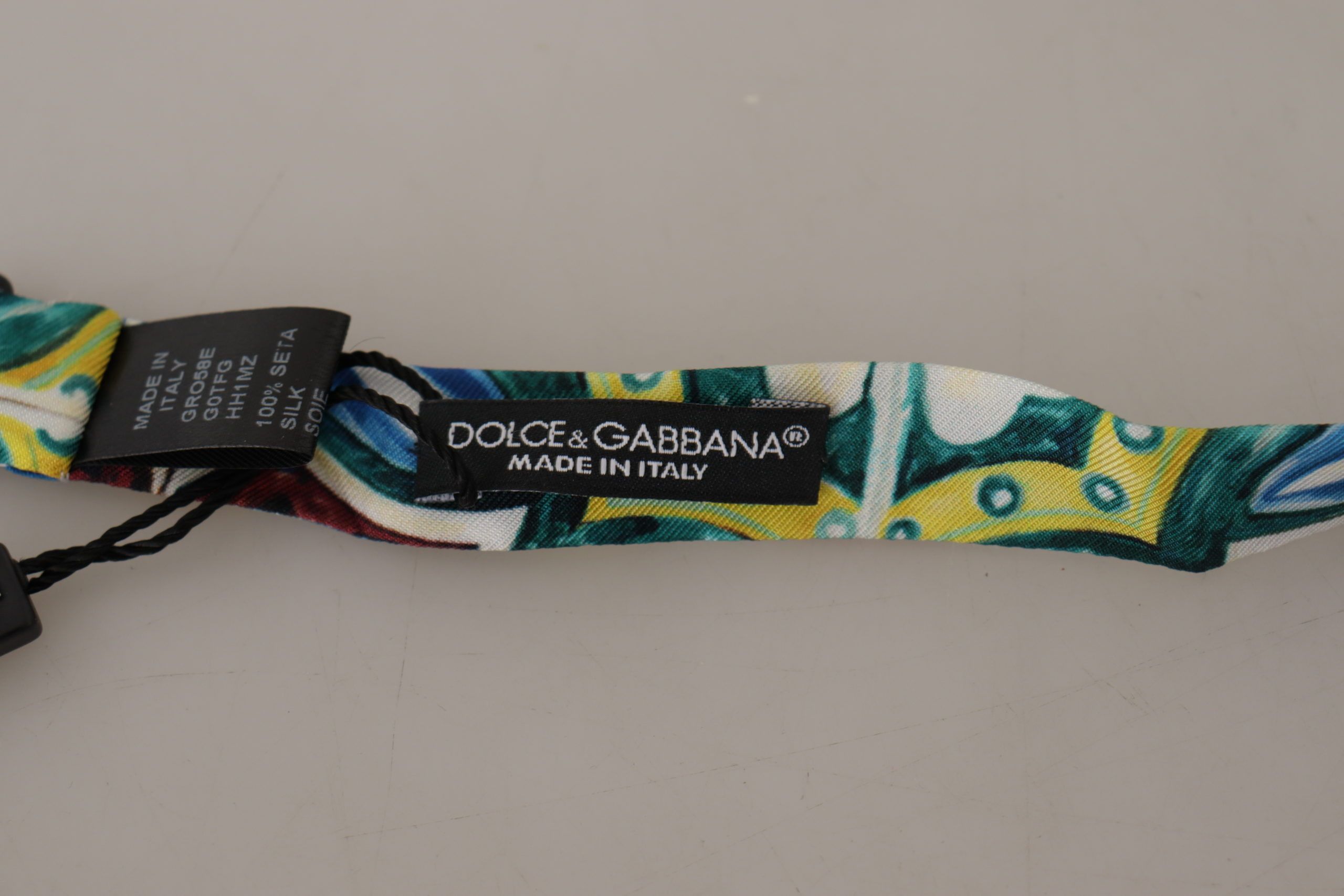 Dolce & Gabbana Elegant Silk Majolica Print Bow Men's Tie Size ONE SIZE - 4 Thumbnail