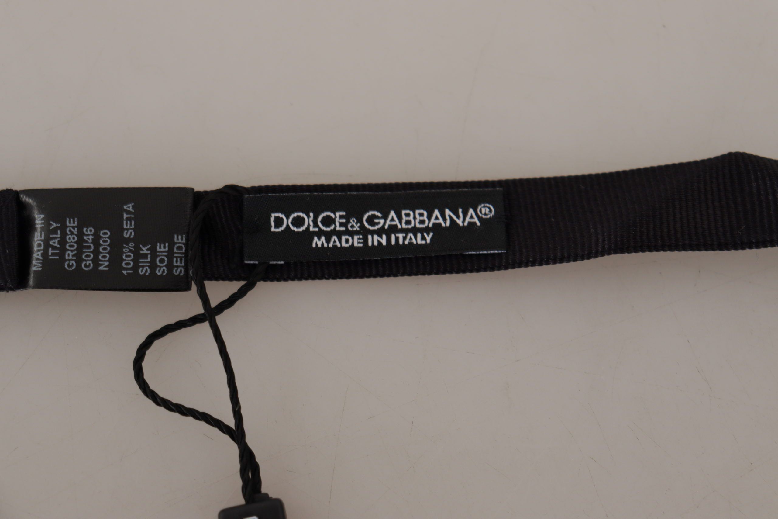 Dolce & Gabbana Elegant Black Silk Bow Men's Tie Size ONE SIZE - 4 Thumbnail