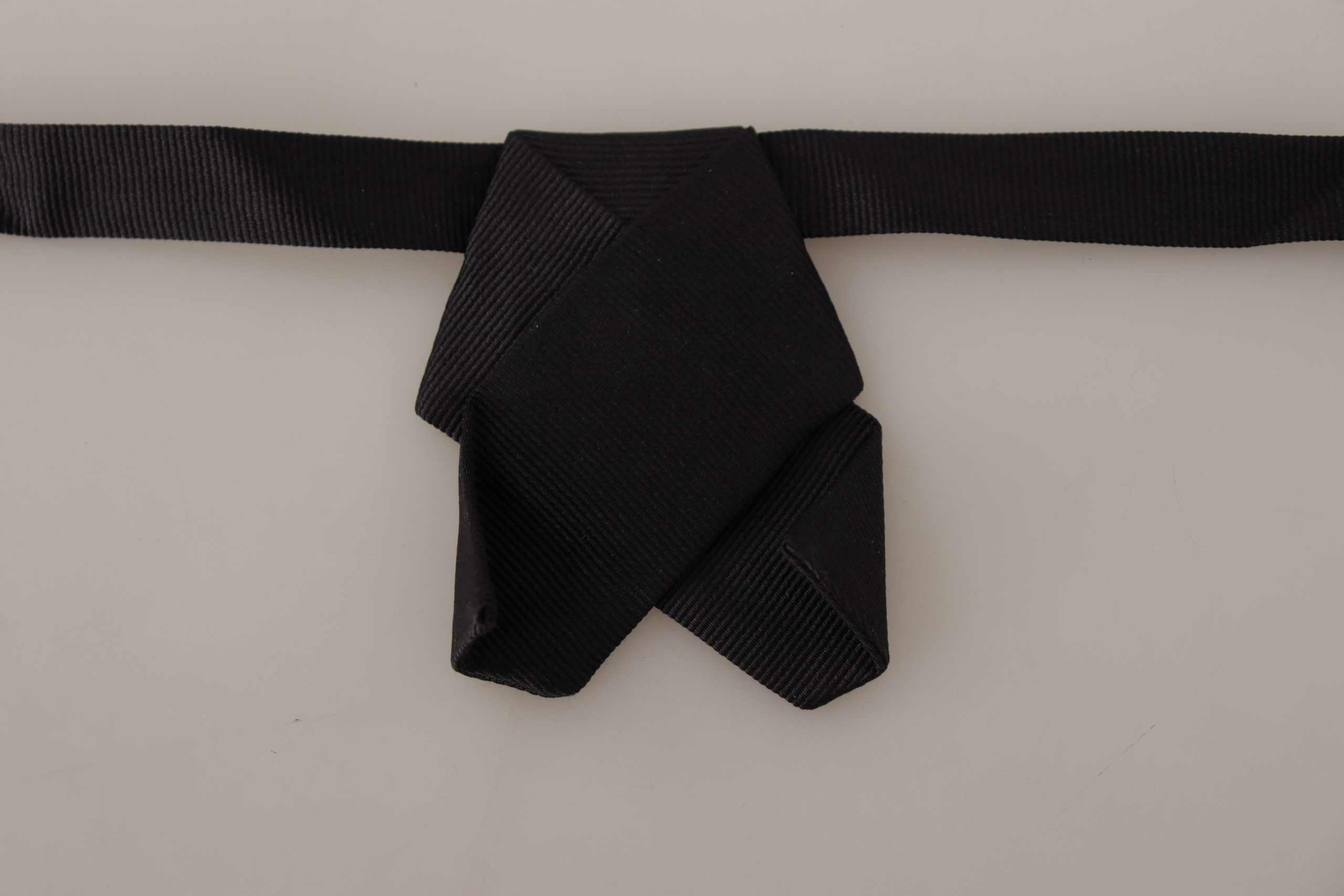 Dolce & Gabbana Elegant Black Silk Bow Men's Tie Size ONE SIZE - 2 Thumbnail