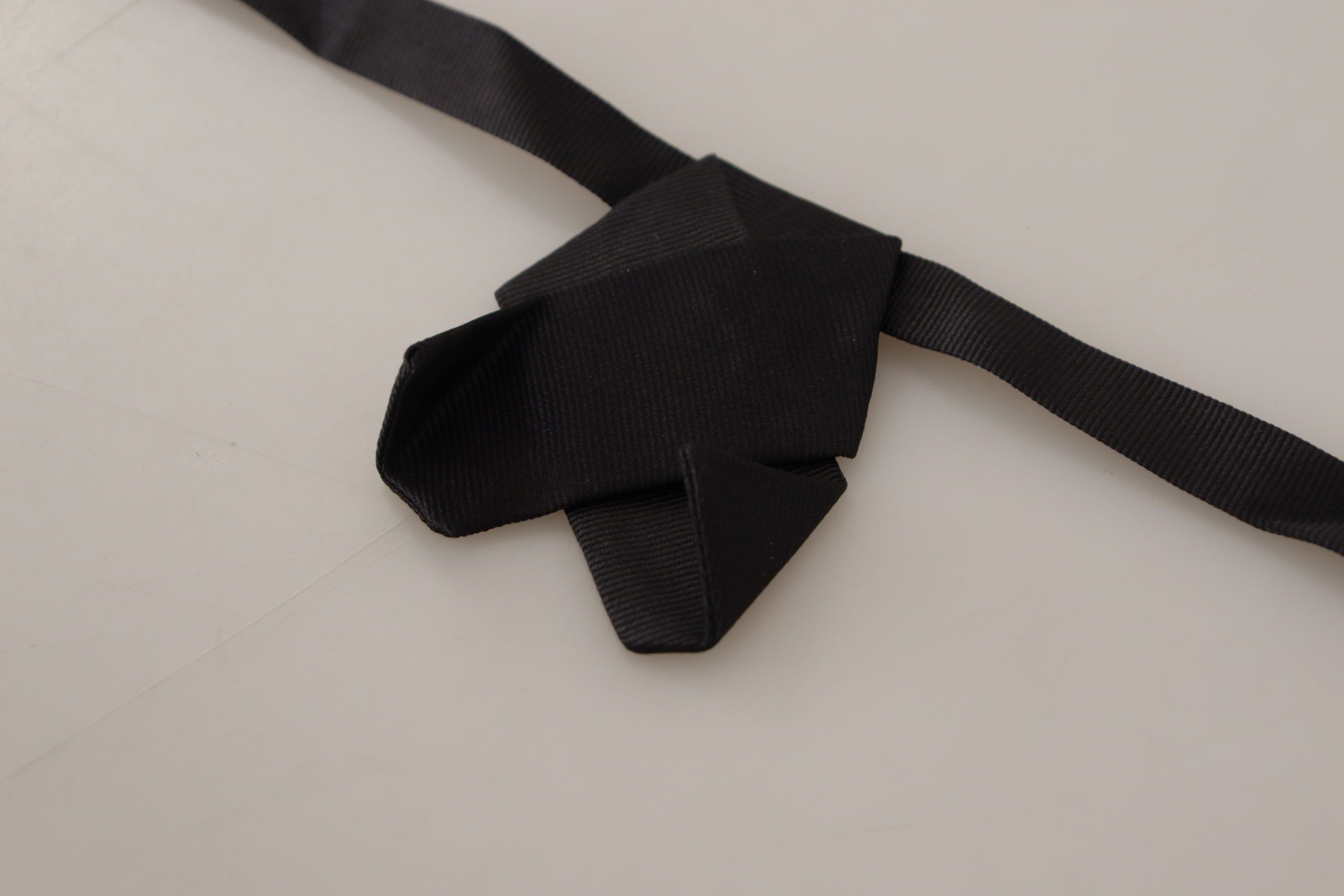 Dolce & Gabbana Elegant Black Silk Bow Men's Tie Size ONE SIZE - 3 Thumbnail