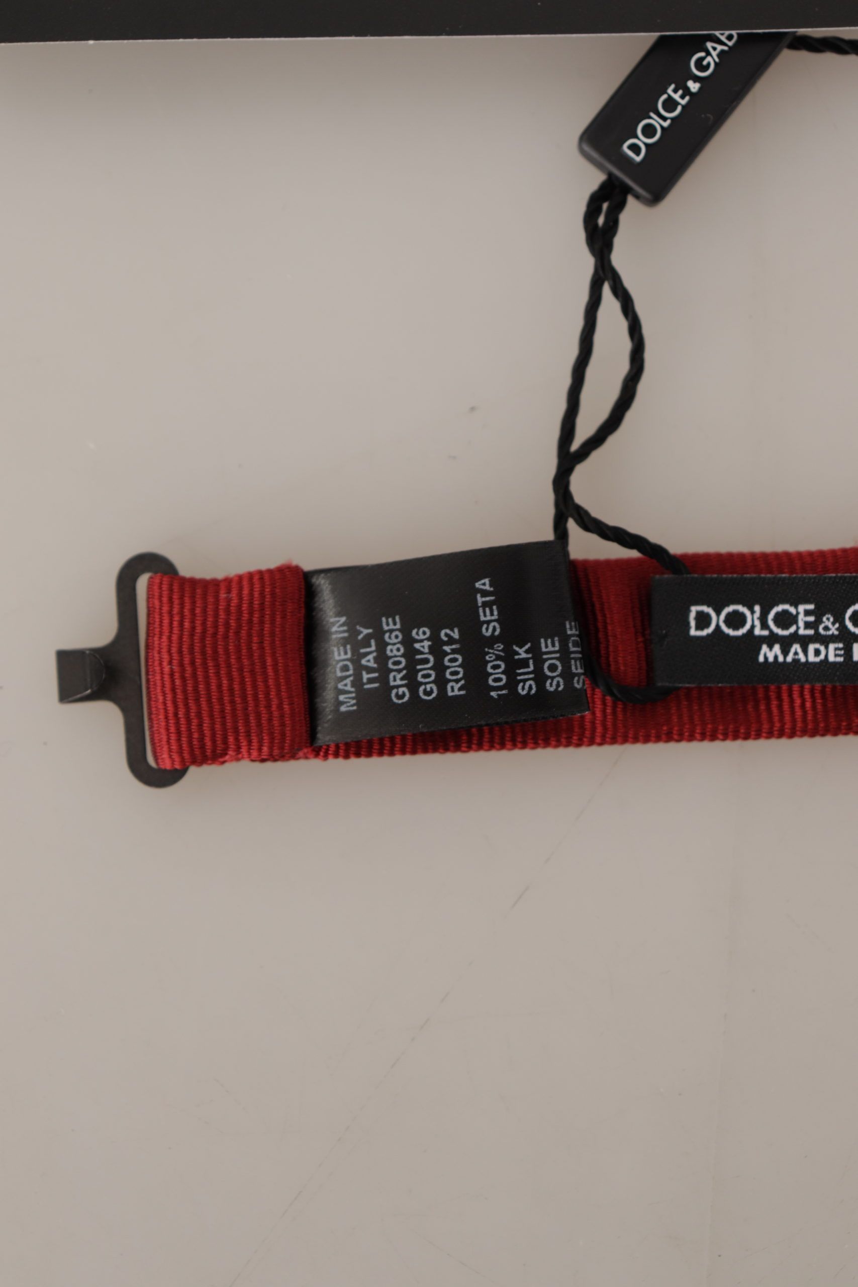 Dolce & Gabbana Elegant Red Silk Bow Men's Tie Size ONE SIZE - 6 Thumbnail