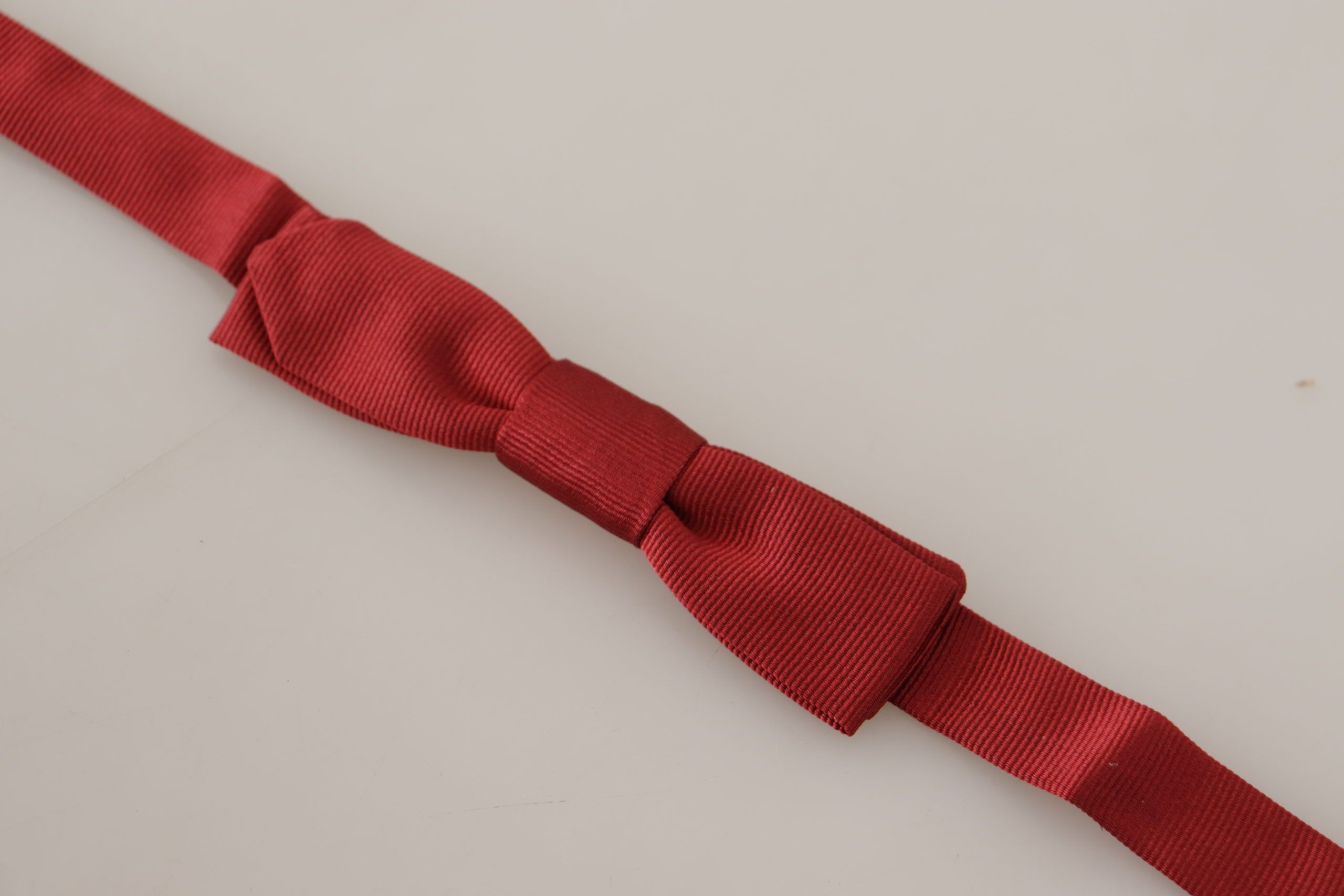 Dolce & Gabbana Elegant Red Silk Bow Men's Tie Size ONE SIZE - 4 Thumbnail
