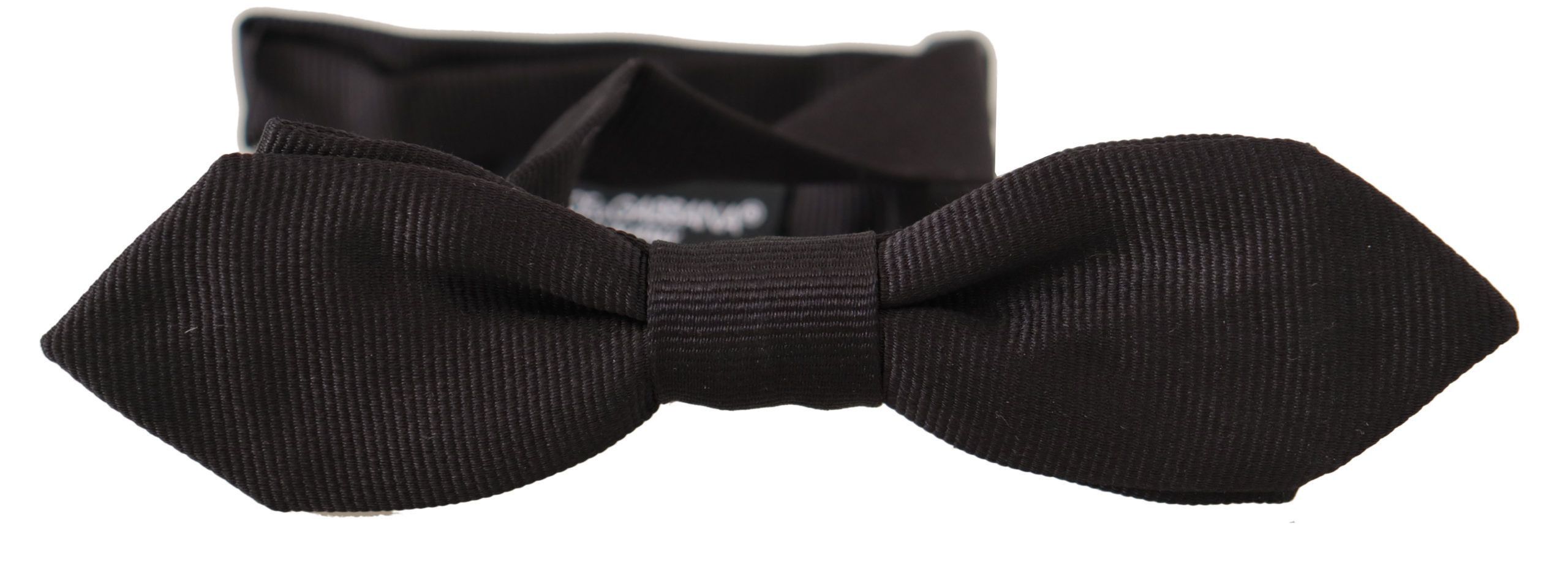 Dolce & Gabbana Elegant Black Silk Bow Men's Tie Size ONE SIZE - 4 Thumbnail