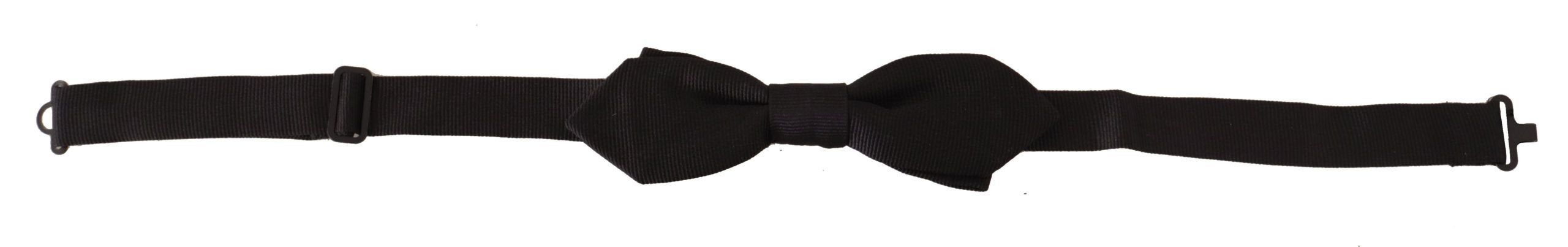 Dolce & Gabbana Elegant Black Silk Bow Men's Tie Size ONE SIZE - 3 Thumbnail