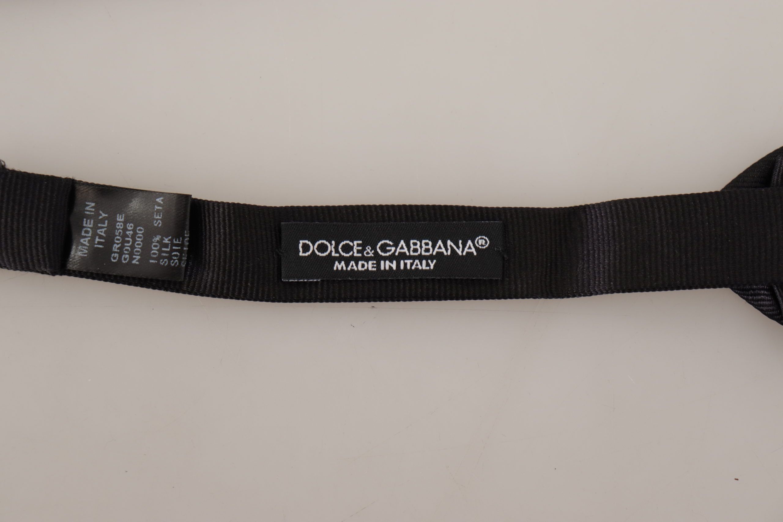 Dolce & Gabbana Elegant Black Silk Bow Men's Tie Size ONE SIZE - 5 Thumbnail