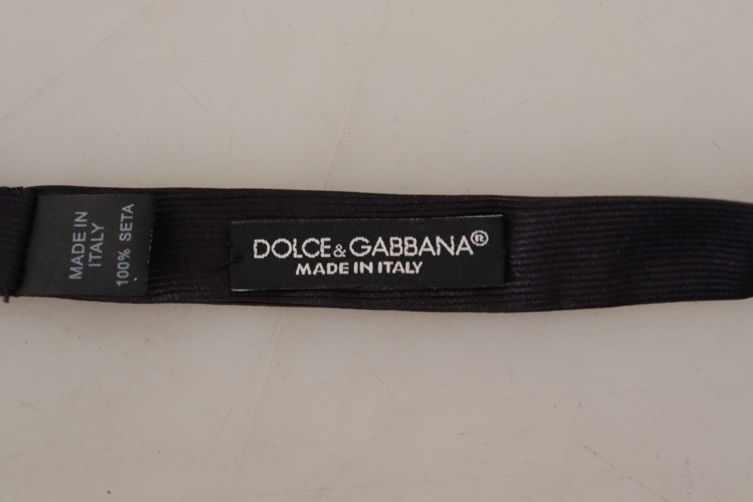 Dolce & Gabbana Elegant Silk Black Bow Men's Tie Size ONE SIZE - 2 Thumbnail