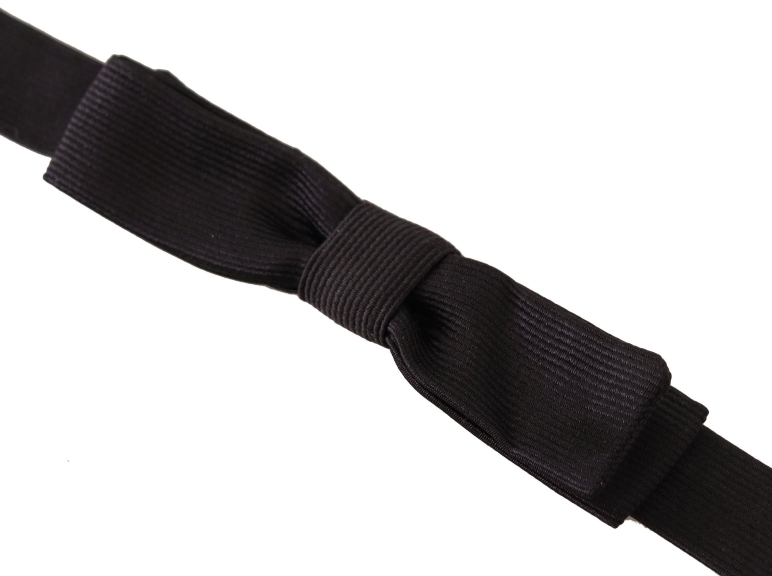 Dolce & Gabbana Elegant Silk Black Bow Men's Tie Size ONE SIZE - 5 Thumbnail