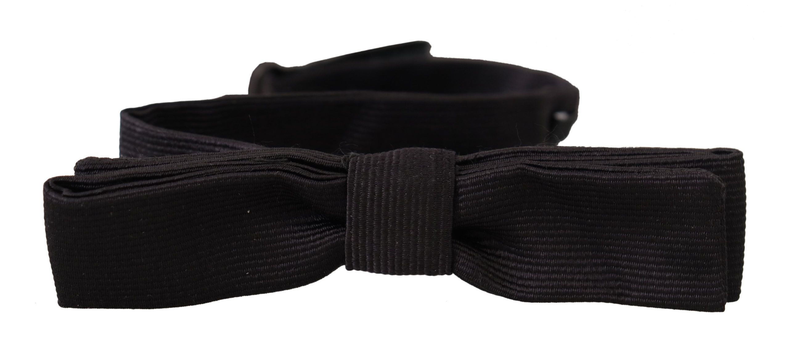 Dolce & Gabbana Elegant Silk Black Bow Men's Tie Size ONE SIZE - 4 Thumbnail