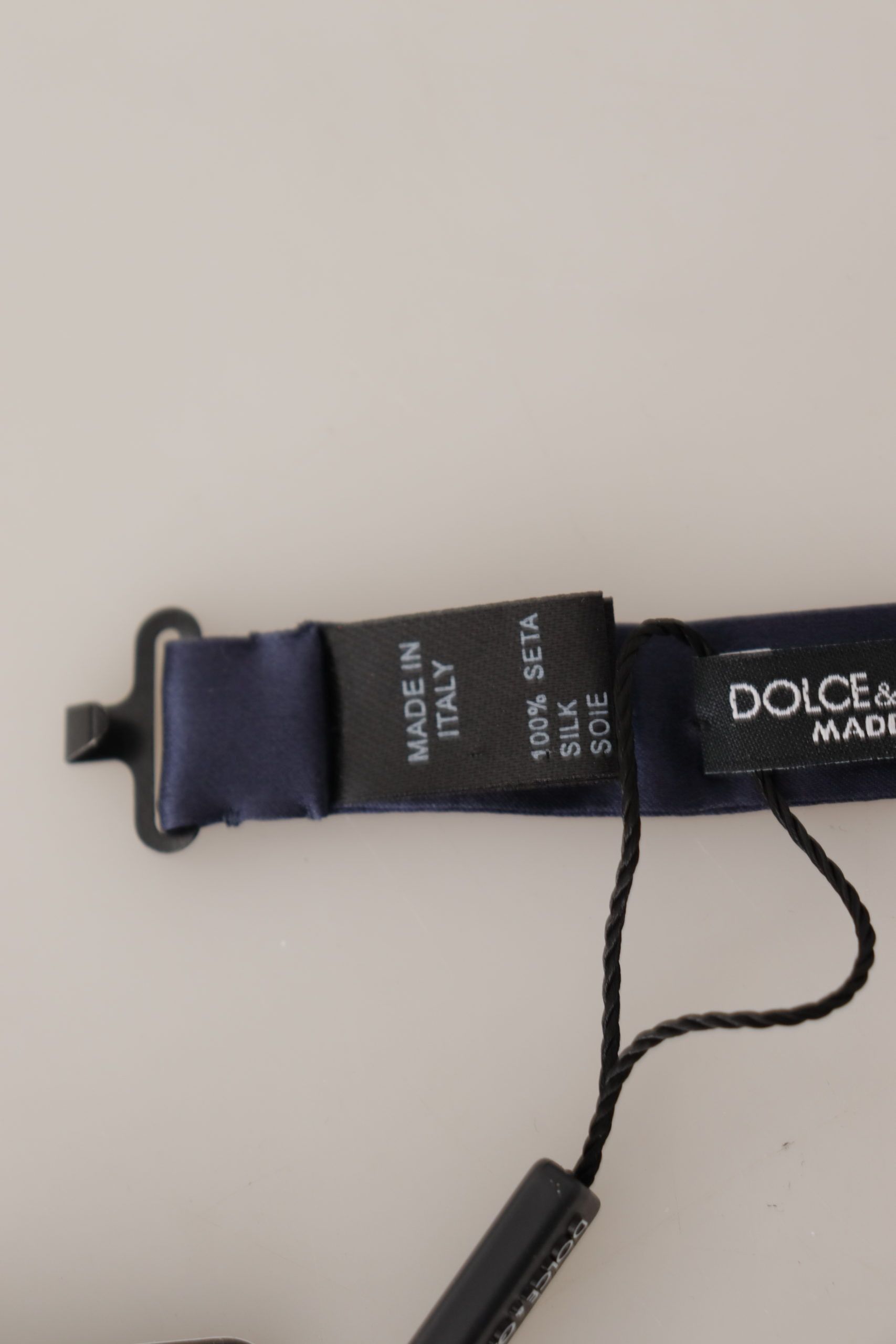 Dolce & Gabbana Stunning Silk Blue Bow Men's Tie Size ONE SIZE - 5 Thumbnail