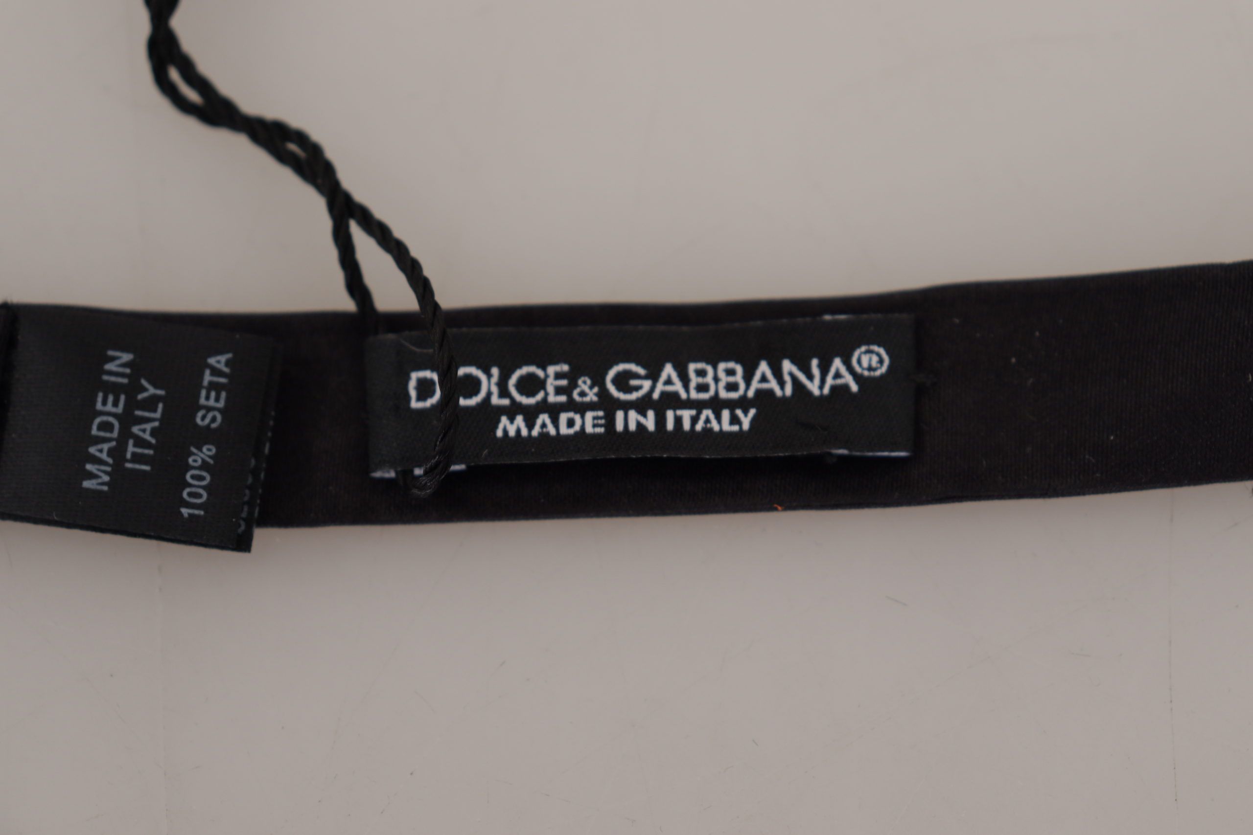 Dolce & Gabbana Elegant Black Silk Bow Men's Tie Size ONE SIZE - 4 Thumbnail