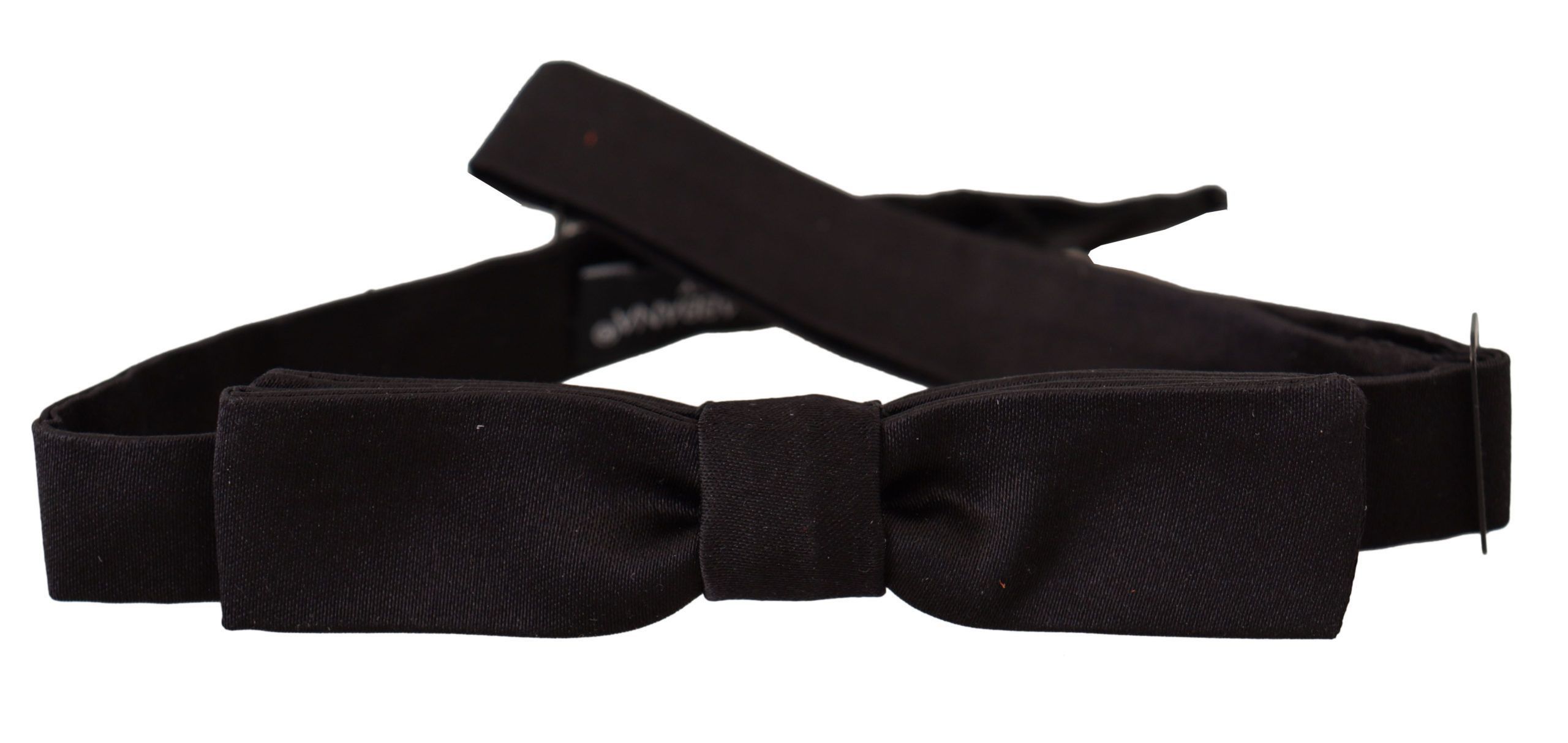 Dolce & Gabbana Elegant Black Silk Bow Men's Tie Size ONE SIZE - 2 Thumbnail