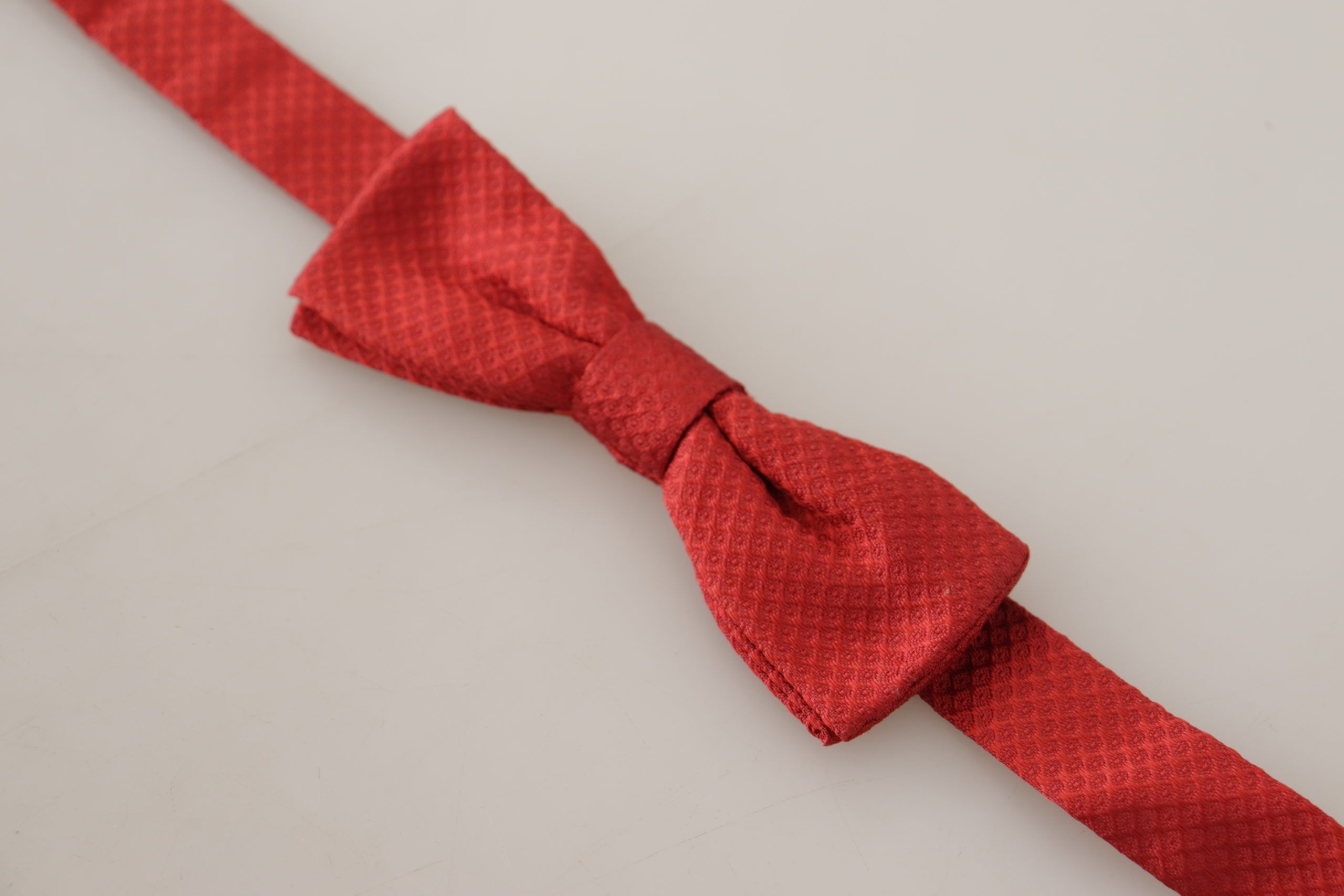 Dolce & Gabbana Elegant Red Silk Bow Men's Tie Size ONE SIZE - 6 Thumbnail