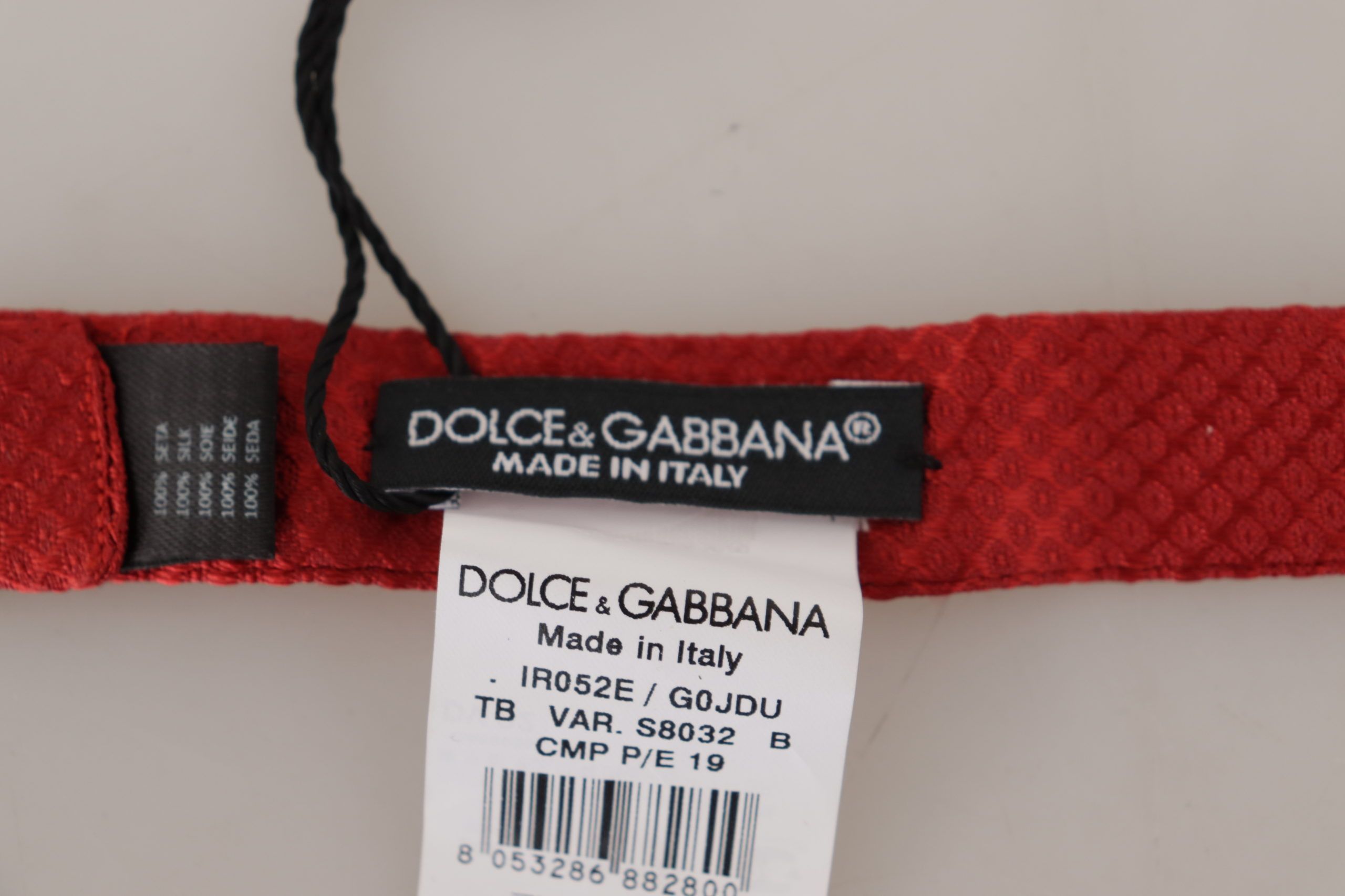 Dolce & Gabbana Elegant Red Silk Bow Men's Tie Size ONE SIZE - 4 Thumbnail