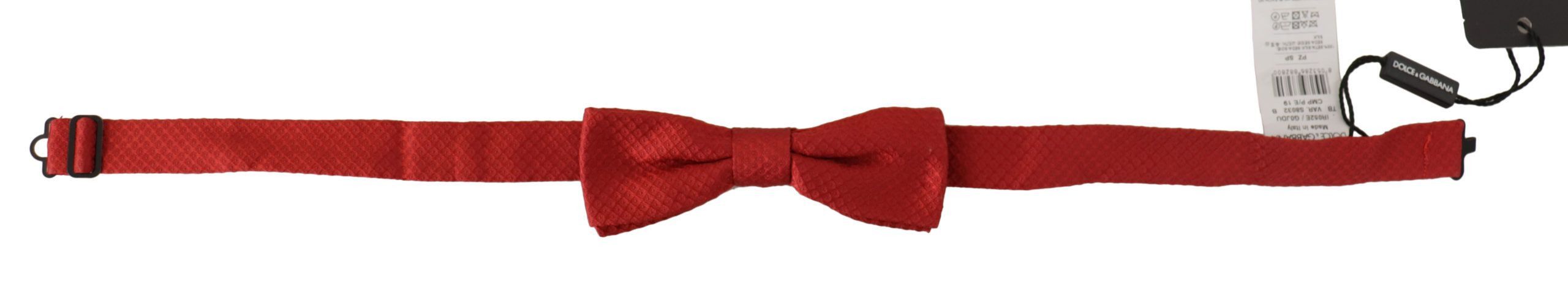Dolce & Gabbana Elegant Red Silk Bow Men's Tie Size ONE SIZE - 2 Thumbnail