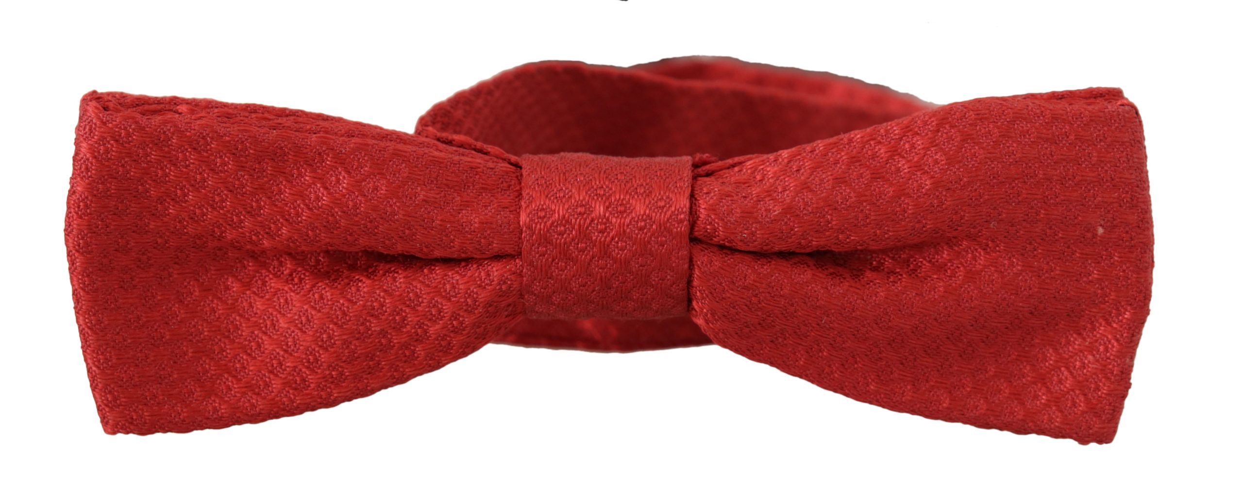 Dolce & Gabbana Elegant Red Silk Bow Men's Tie Size ONE SIZE - 3 Thumbnail