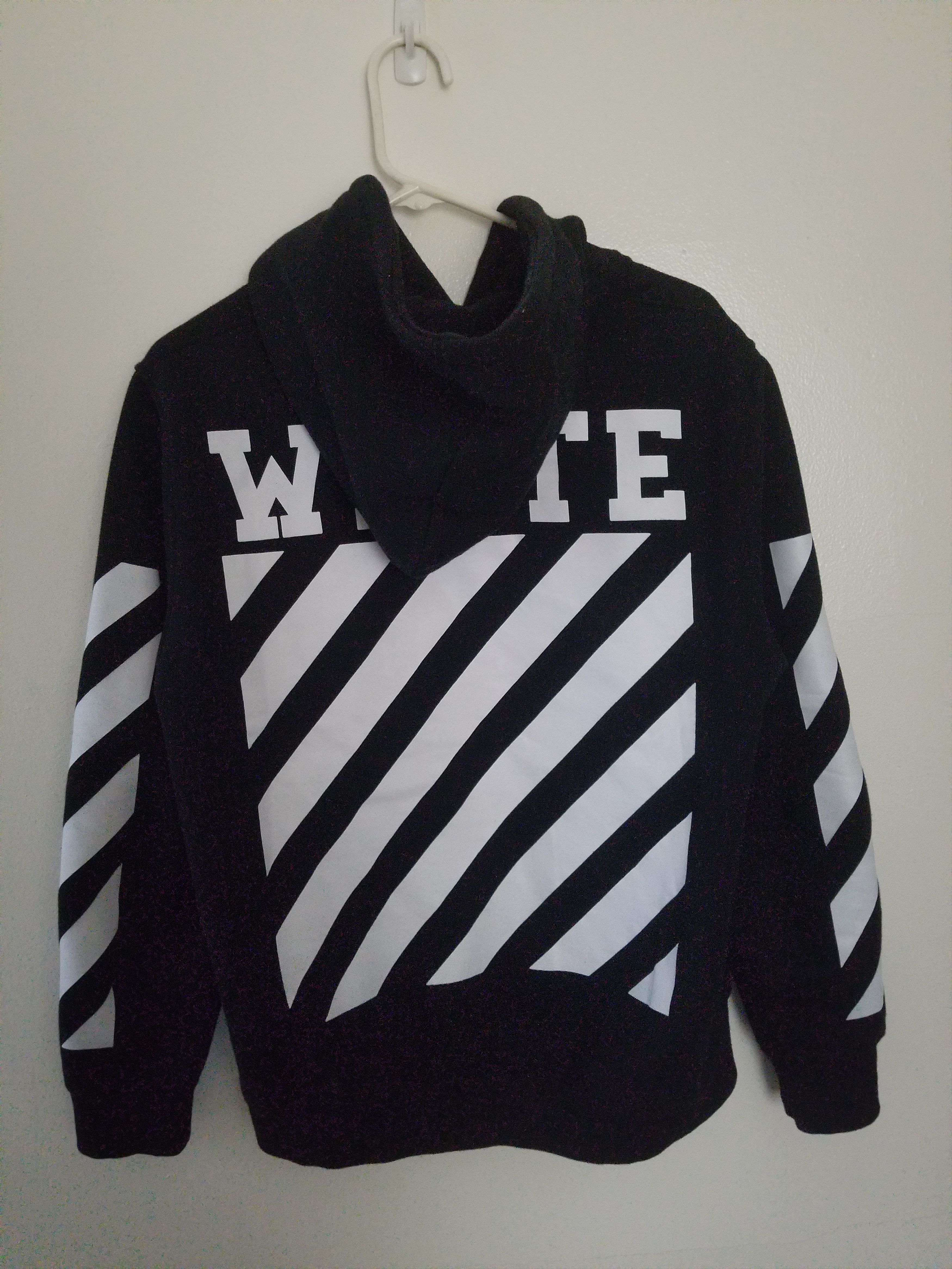 Off white hotsell classic stripe hoodie