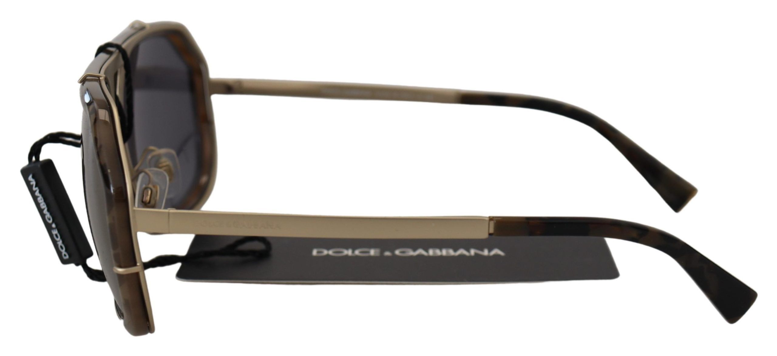 Dolce & Gabbana Chic Aviator Mirrored Brown Women's Sunglasses Size ONE SIZE - 4 Thumbnail