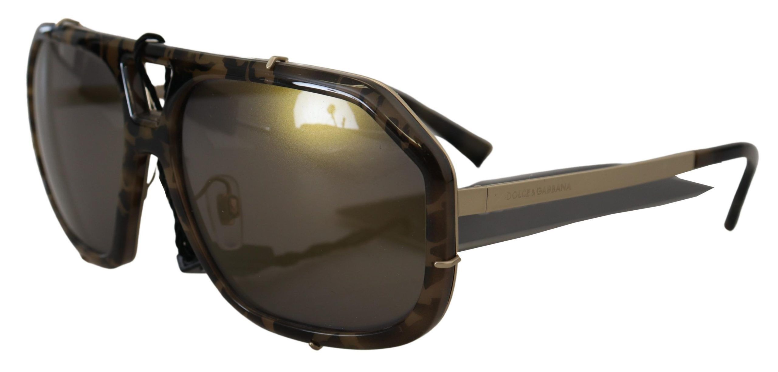 Dolce & Gabbana Chic Aviator Mirrored Brown Women's Sunglasses Size ONE SIZE - 2 Thumbnail