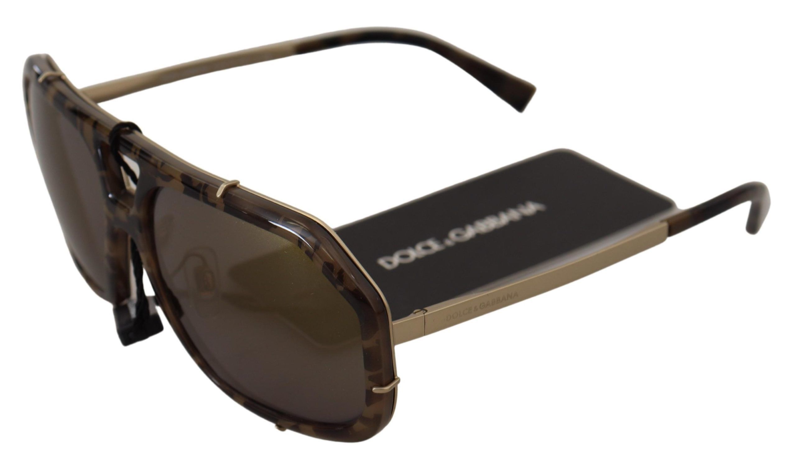 Dolce & Gabbana Chic Aviator Mirrored Brown Women's Sunglasses Size ONE SIZE - 3 Thumbnail
