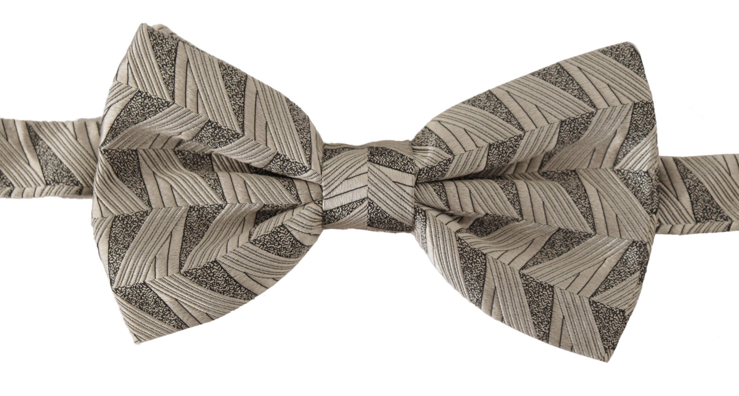 Dolce & Gabbana Elegant Silk Grey Bow Men's Tie Size ONE SIZE - 2 Thumbnail