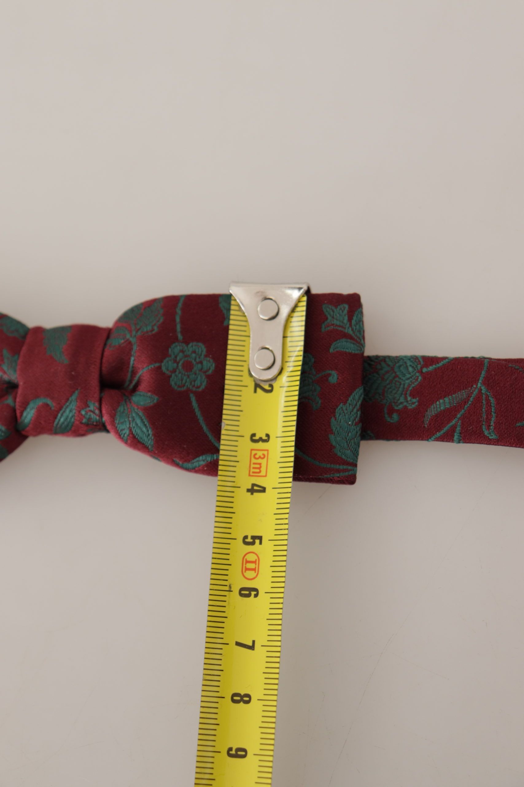 Dolce & Gabbana Elegant Maroon Patterned Bow Men's Tie Size ONE SIZE - 5 Thumbnail