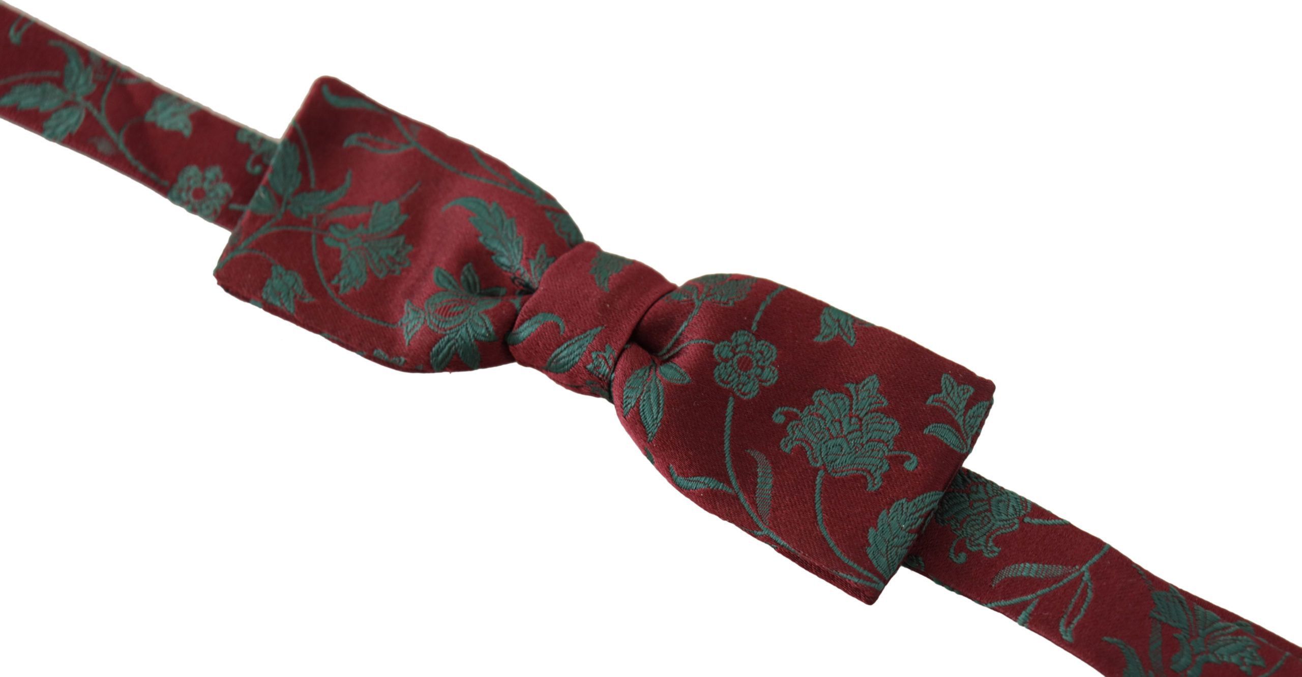 Dolce & Gabbana Elegant Maroon Patterned Bow Men's Tie Size ONE SIZE - 2 Thumbnail