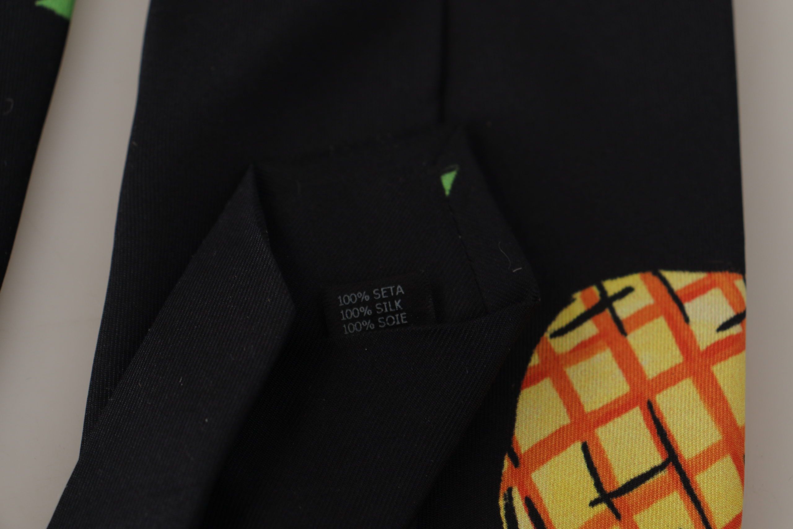 Dolce & Gabbana Elegant Black Silk Tie for Sophisticated Men's Style Size ONE SIZE - 4 Thumbnail