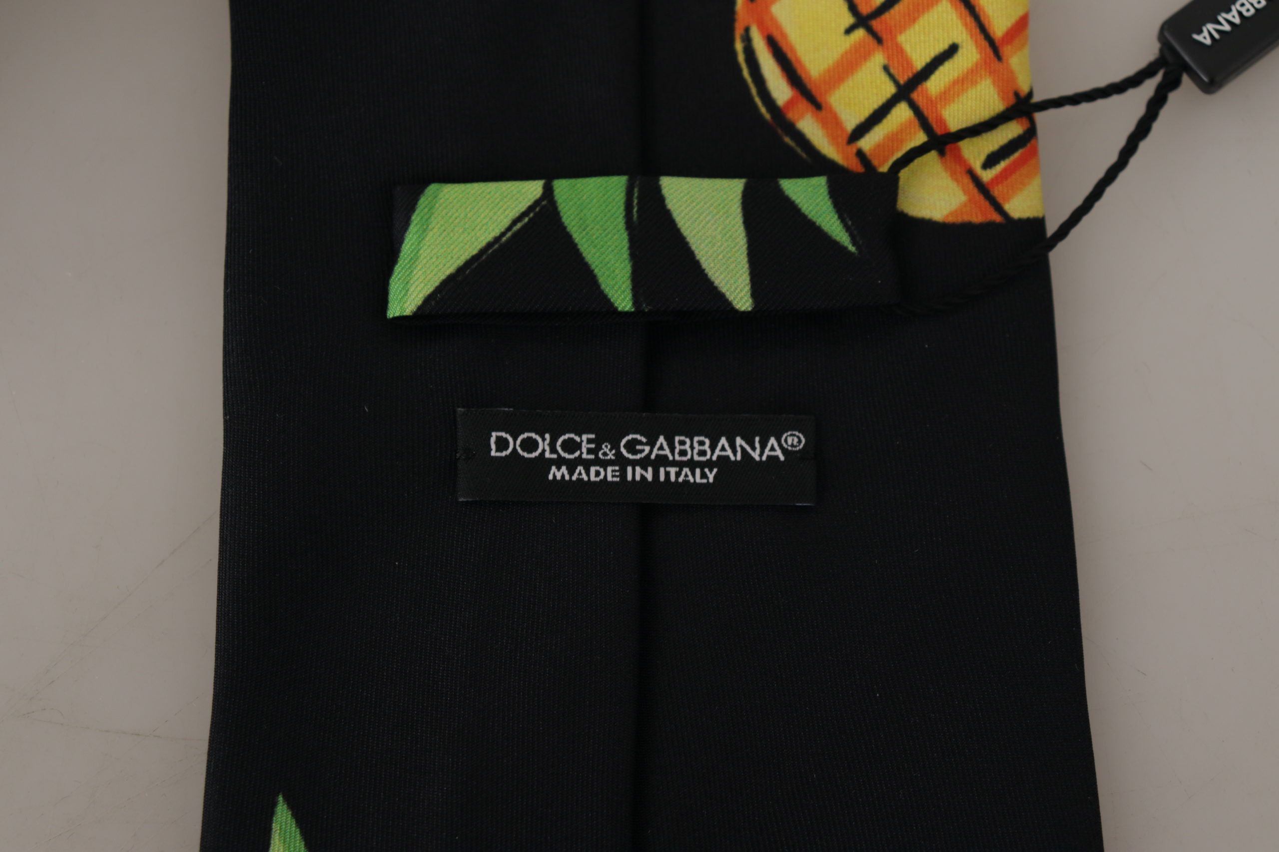 Dolce & Gabbana Elegant Black Silk Tie for Sophisticated Men's Style Size ONE SIZE - 3 Thumbnail