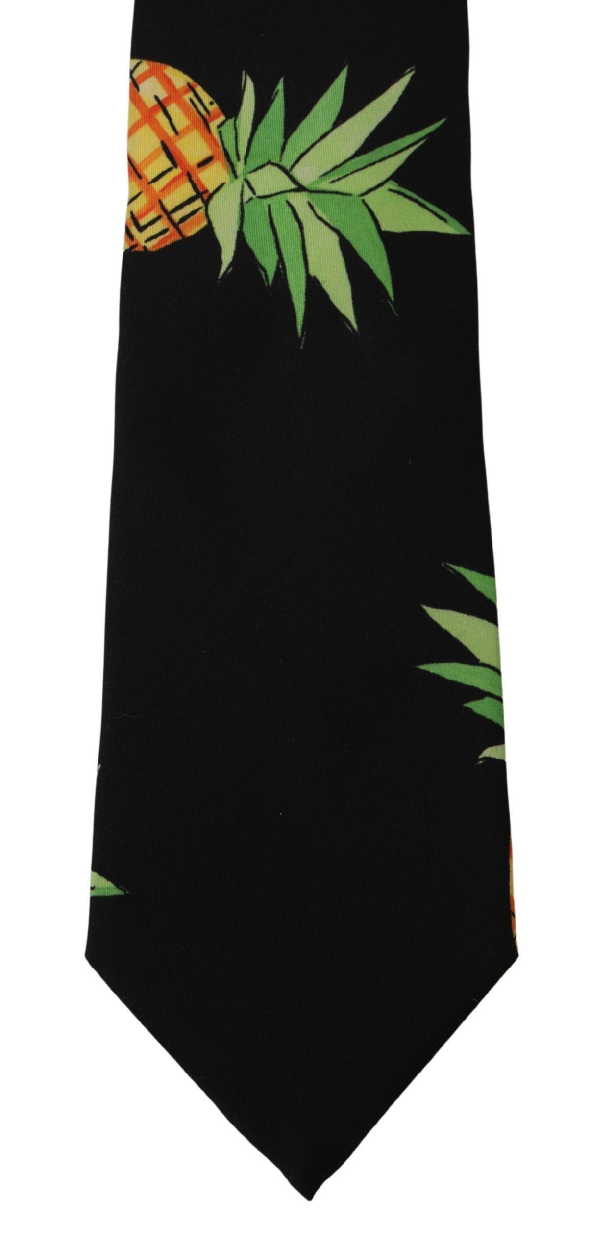 Dolce & Gabbana Elegant Black Silk Tie for Sophisticated Men's Style Size ONE SIZE - 6 Thumbnail